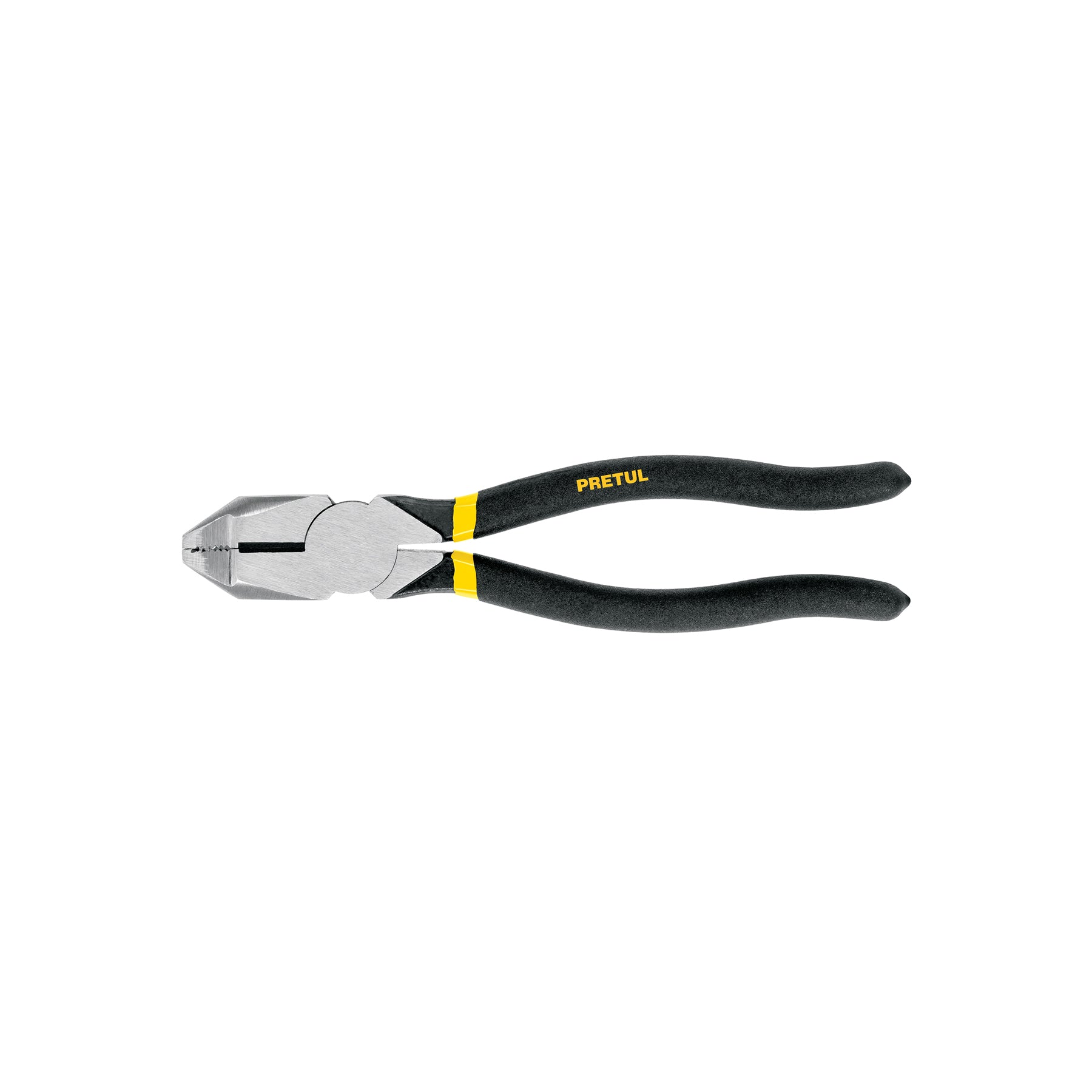 Pinza para electricista 8" uso rudo, mango de PVC, PRETUL