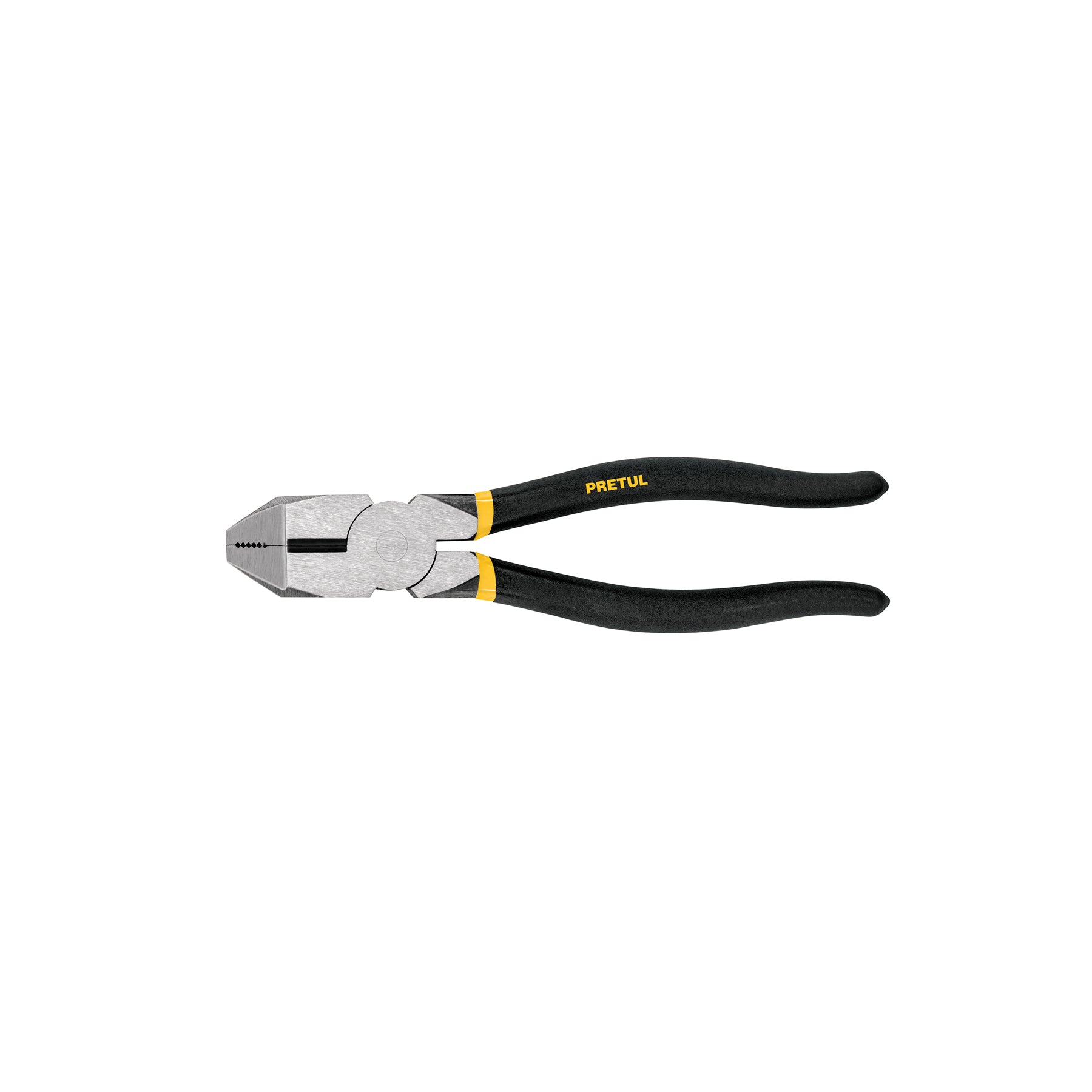 Pinza para electricista 9" uso rudo, mango de PVC, PRETUL