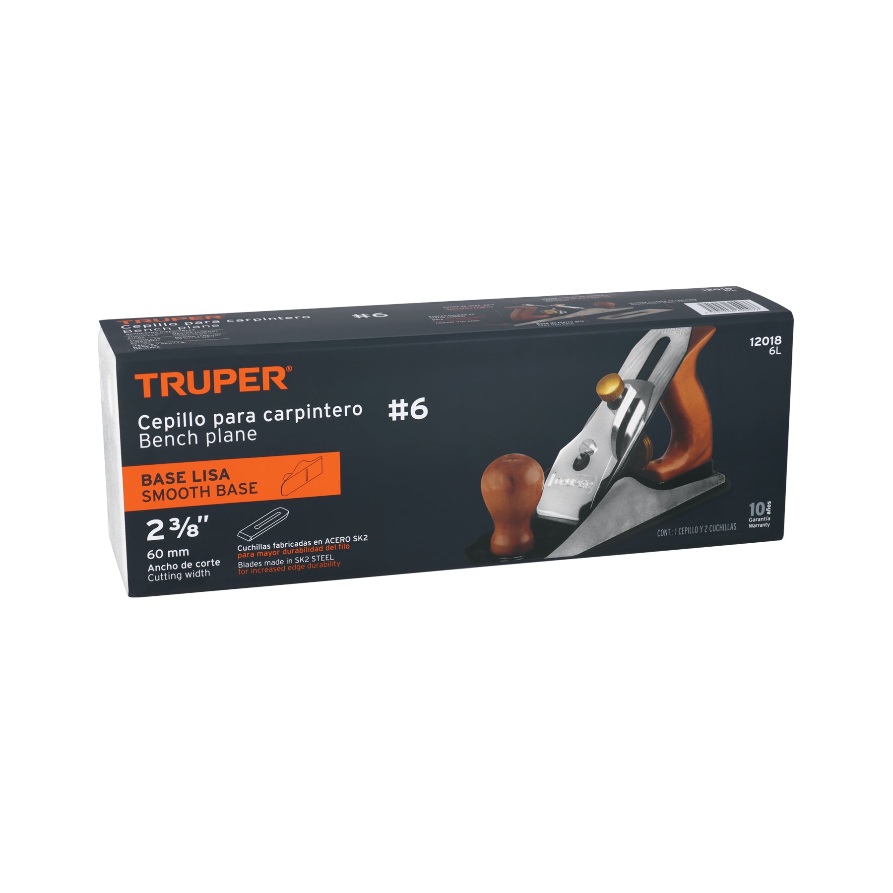 Cepillo para carpintero 6 base lisa, TRUPER