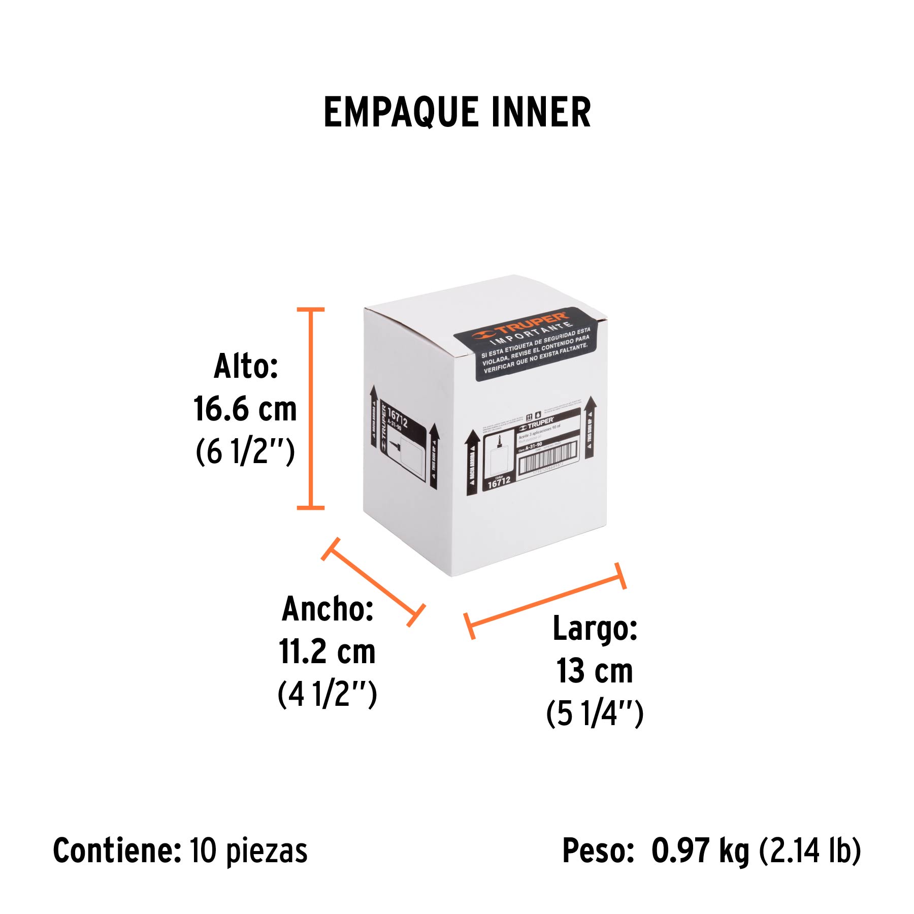 Aceite multiusos, 90ml (3oz), TRUPER - Empaque