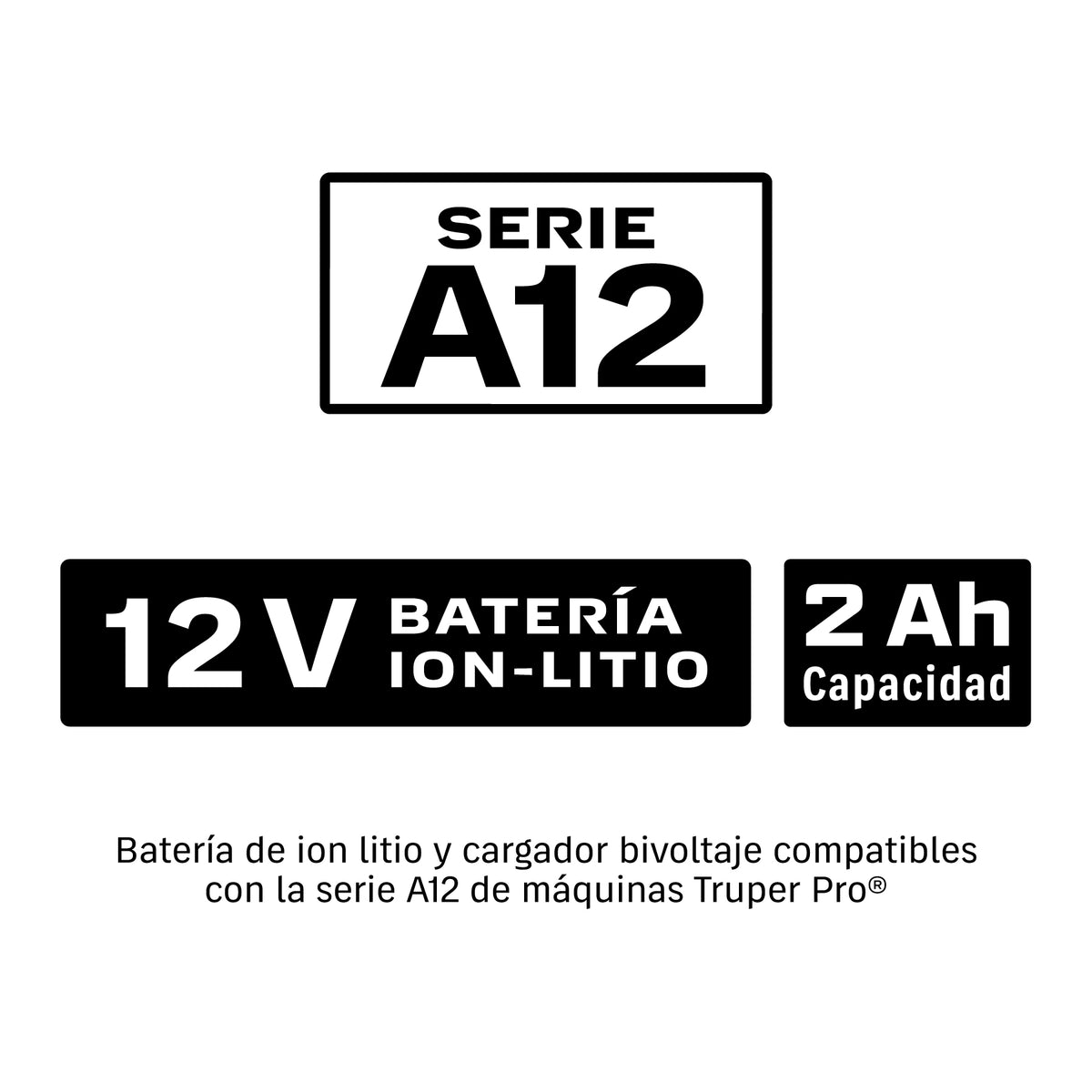 Cargador de baterías de ion litio de 12 V, TRUPER PRO