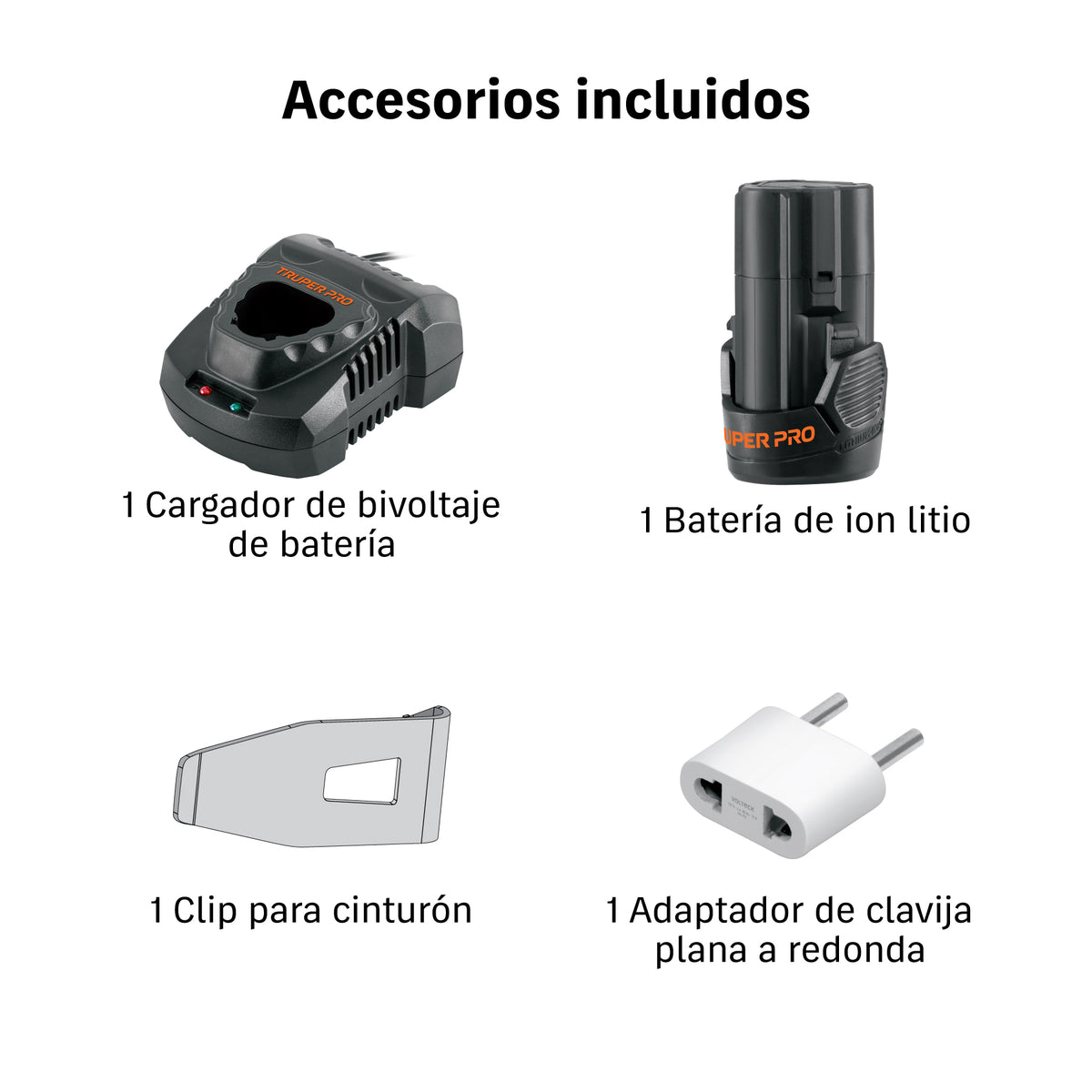 Destornillador de impacto 1/4", 12 V brushless, TRUPER PRO