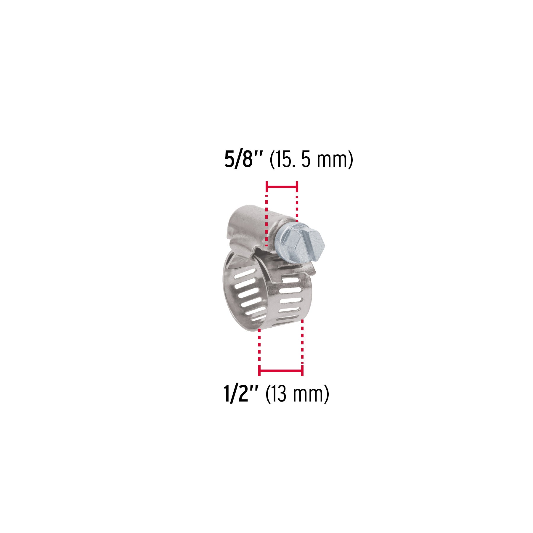 Bolsa con 10 abrazaderas sin fin # 4, 3/8 - 5/8", FIERO