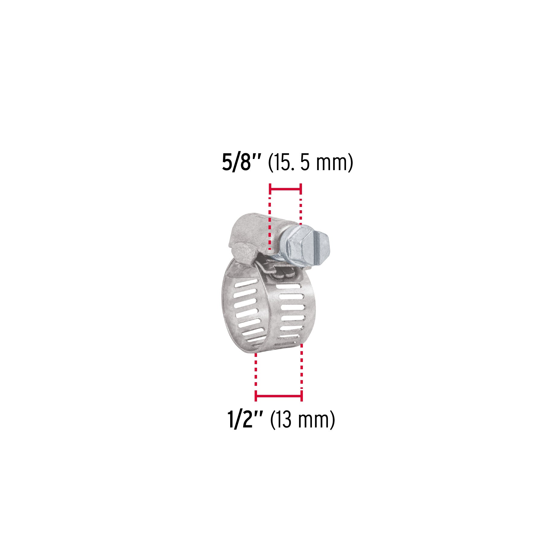Bolsa con 10 abrazaderas sin fin # 6, 1/2 - 3/4", FIERO