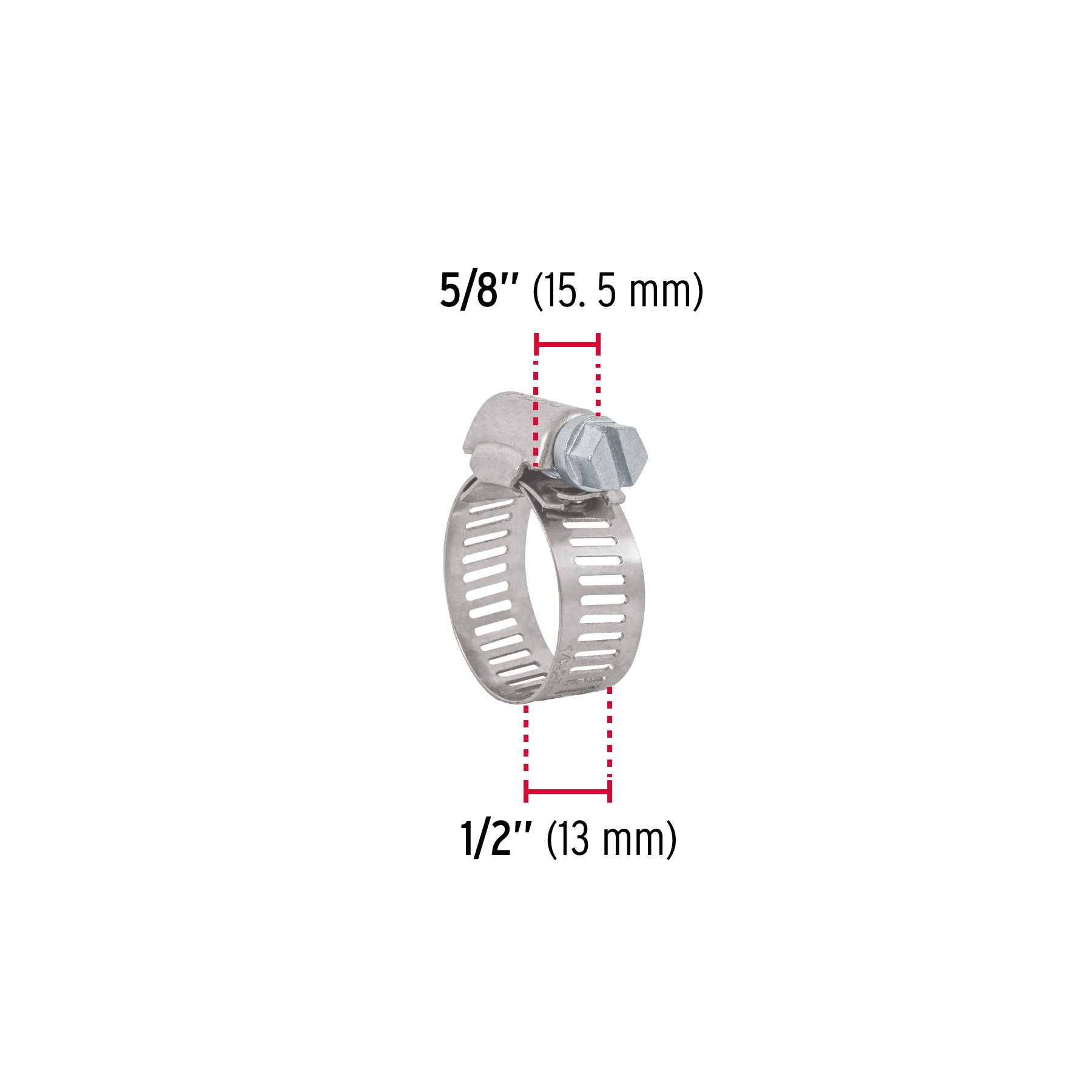 Bolsa con 10 abrazaderas sin fin #7, 9/16 - 1-1/16", FIERO