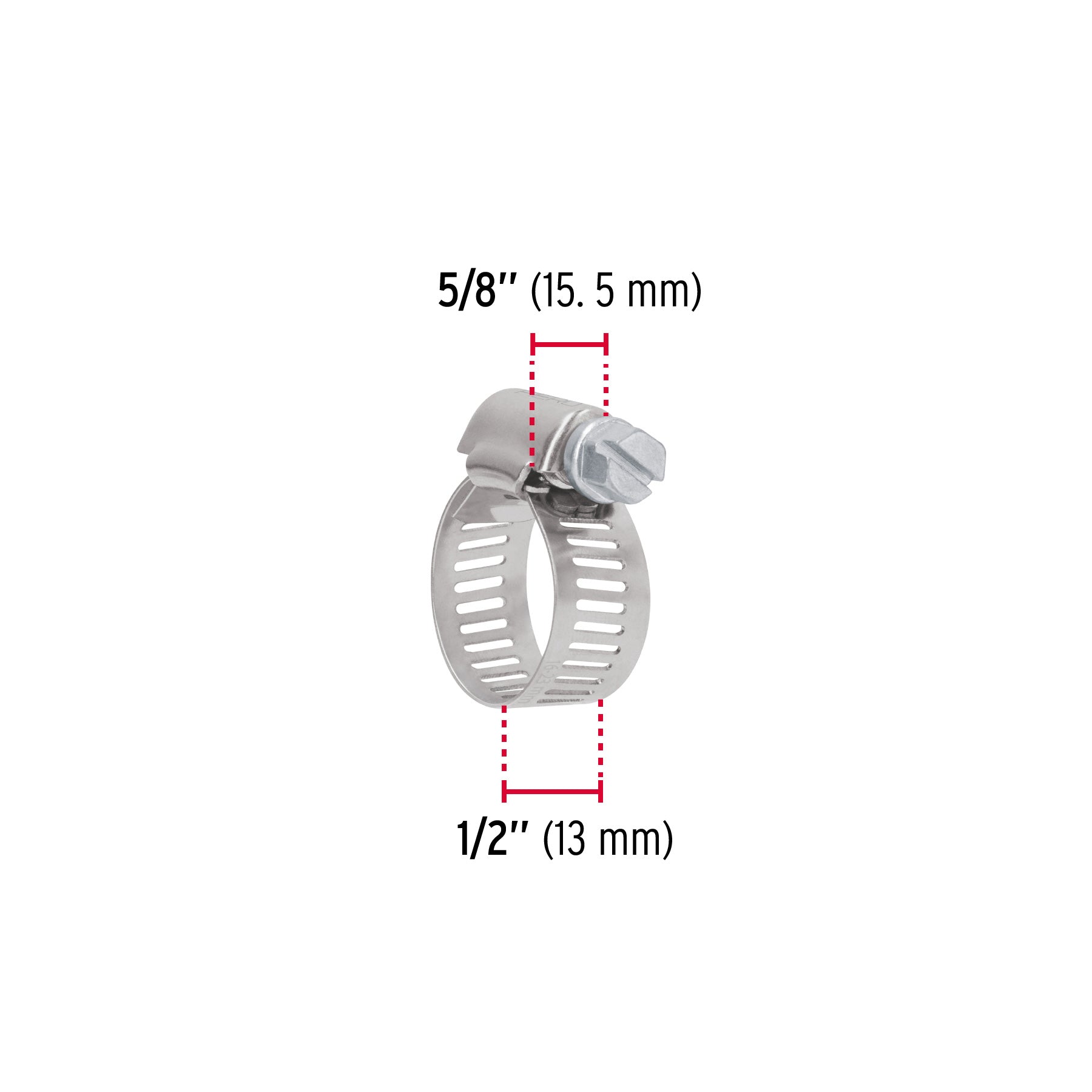Bolsa con 10 abrazaderas sin fin # 8, 5/8 - 7/8", FIERO
