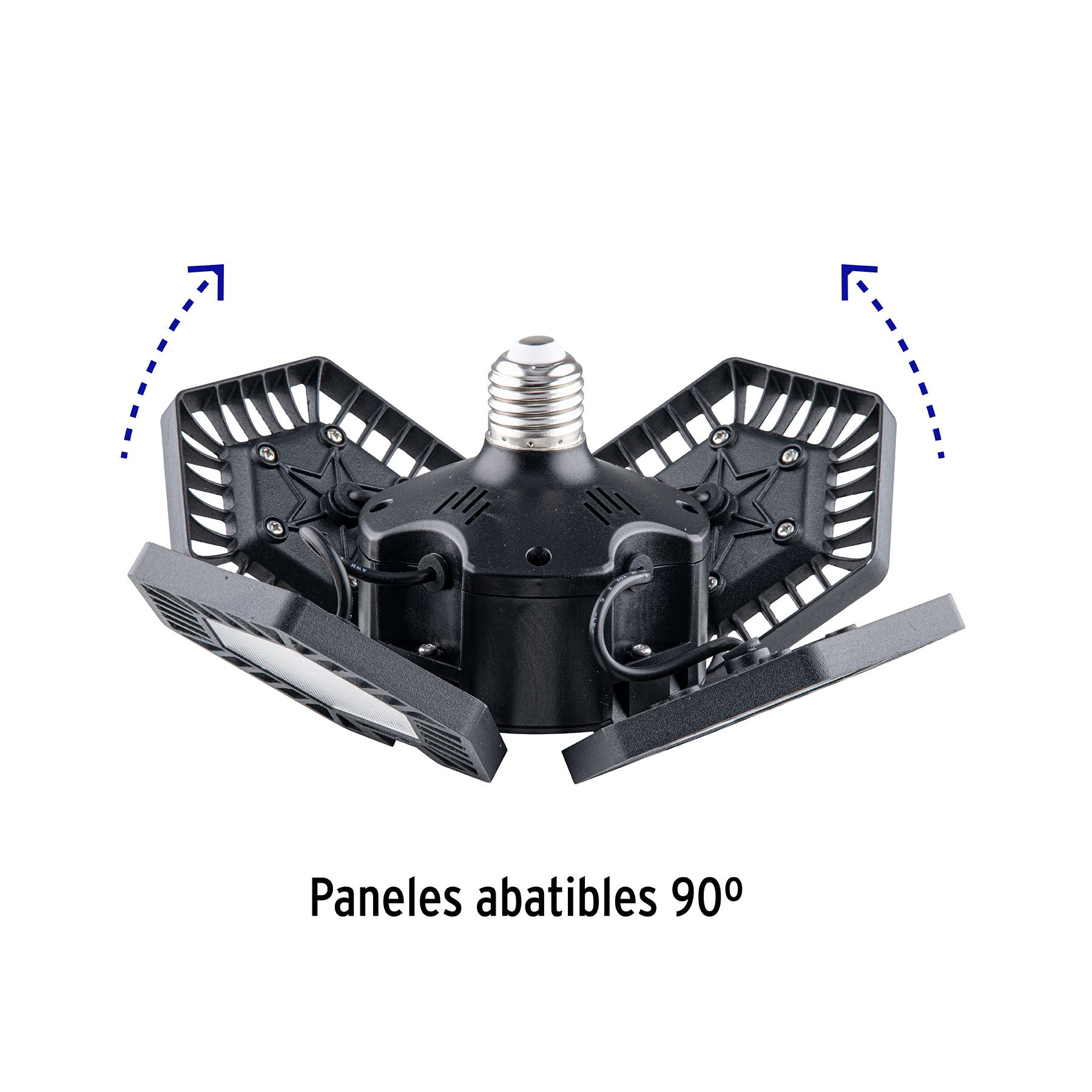 Luminario LED 100W 6500K con 4 paneles abatibles, VOLTECK