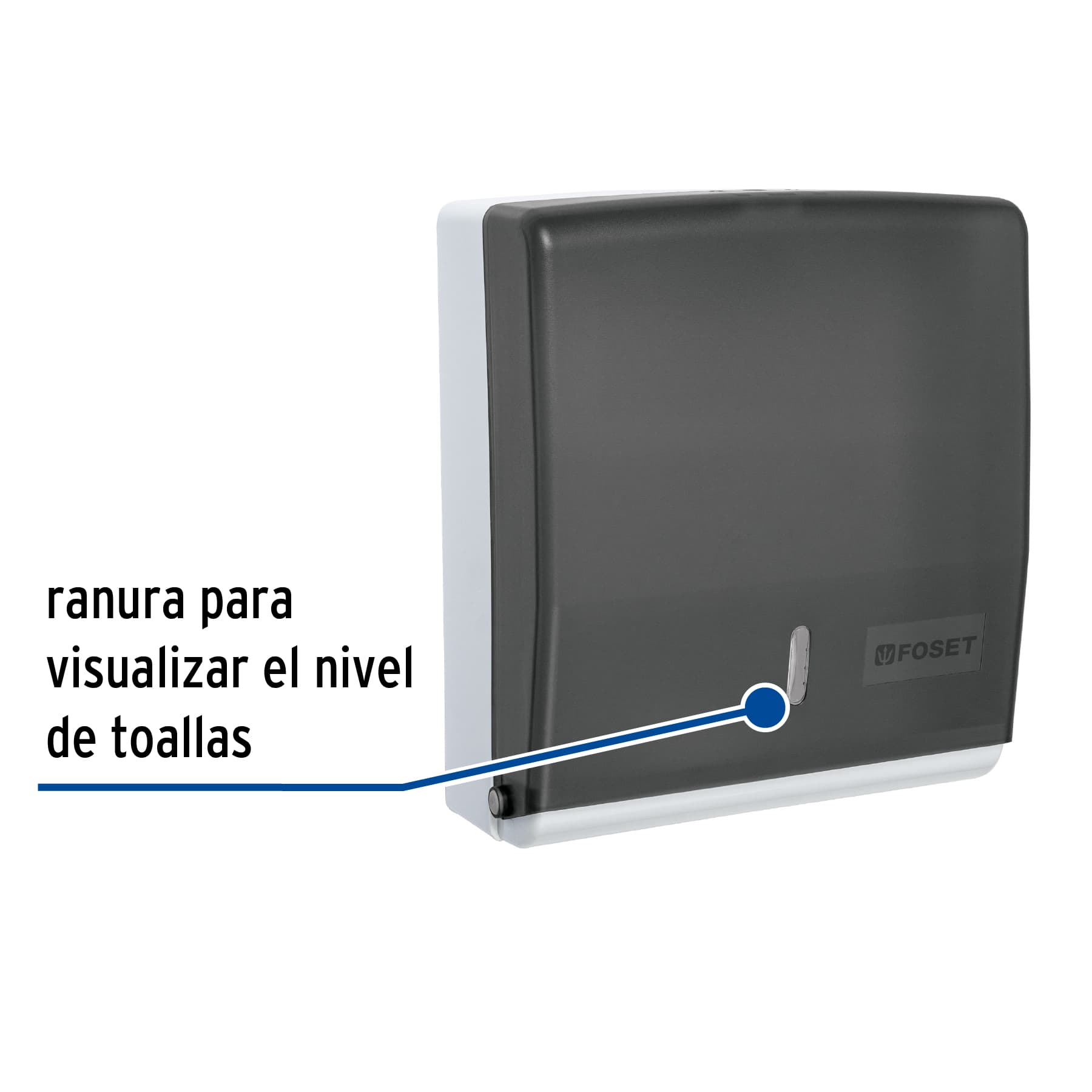 Dispensador de ABS para toallas de papel, humo, FOSET