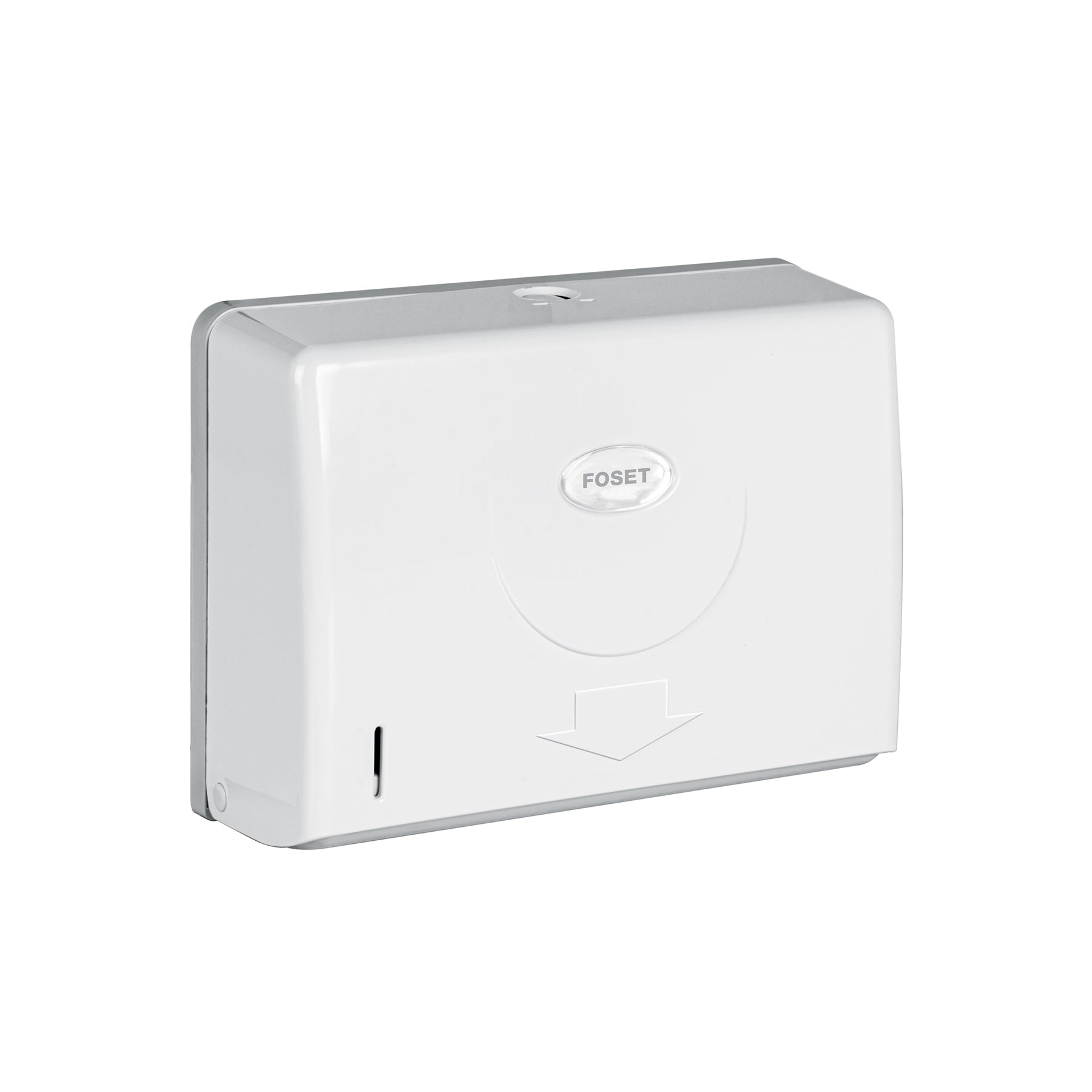 Dispensador chico para toallas de papel, blanco, FOSET BASIC