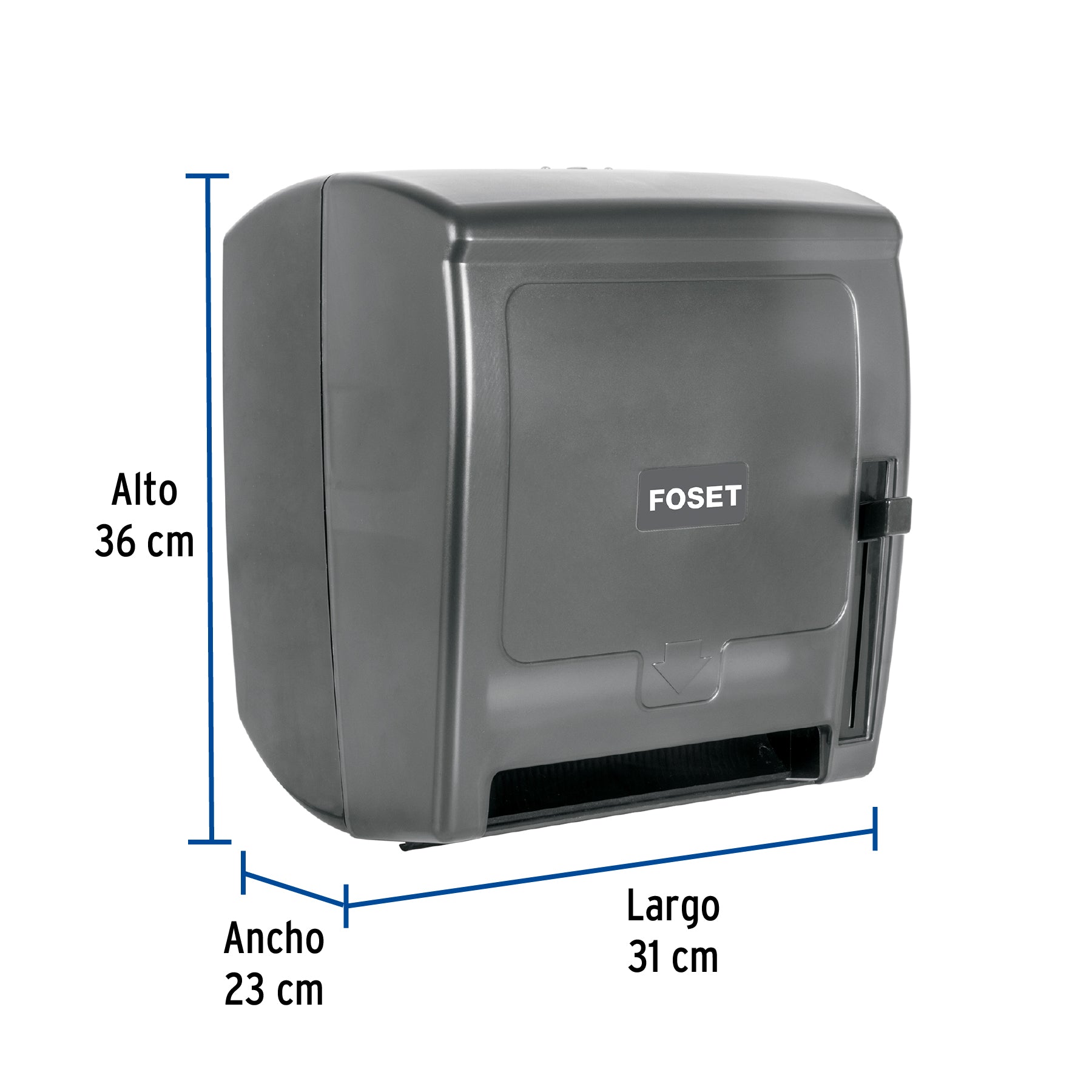 Dispensador de ABS para toalla de papel en rollo,humo, FOSET