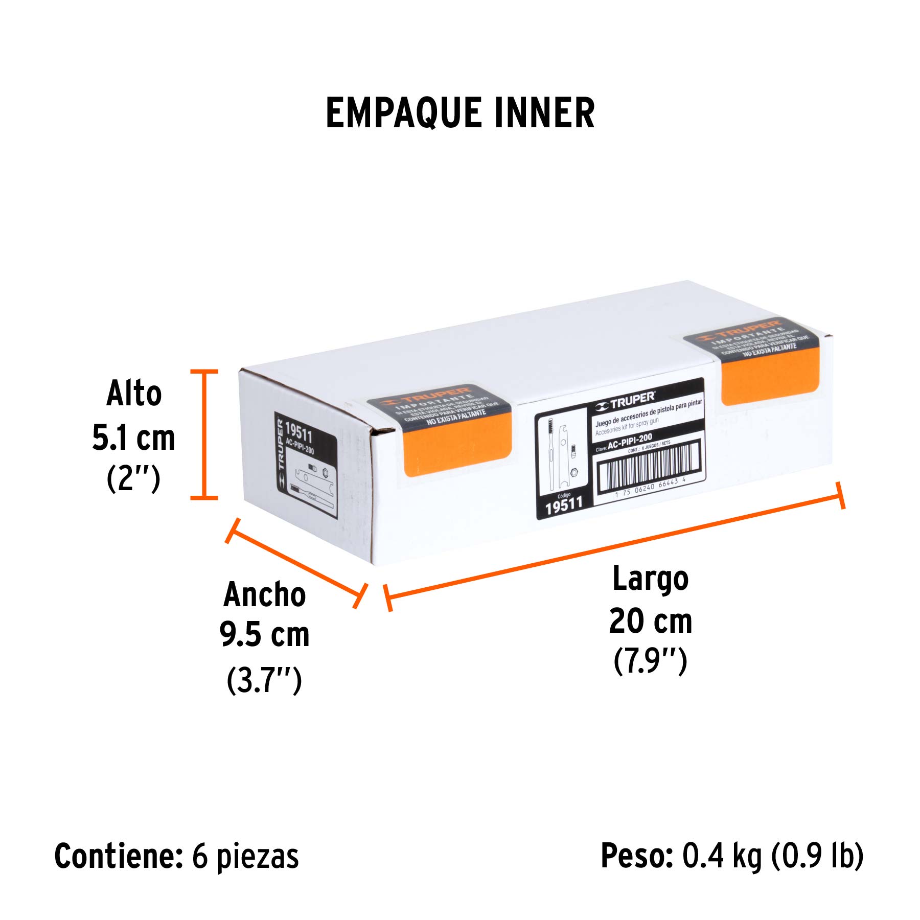 Accesorios (llave, cepillo, tuerca y espiga) p/PIPI-26 y 27 - Empaque