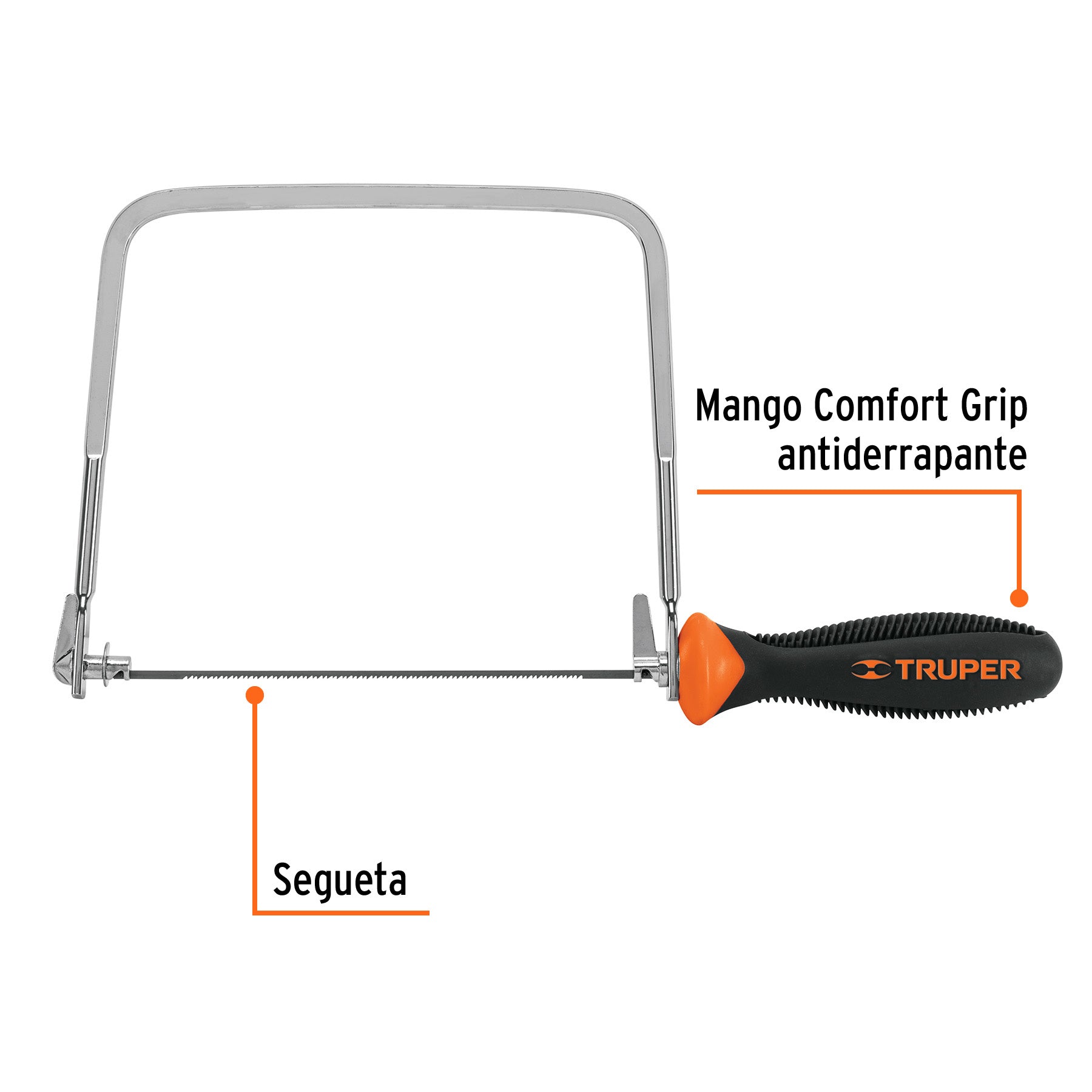Arco calador con 5 seguetas de 6-1/2", TRUPER