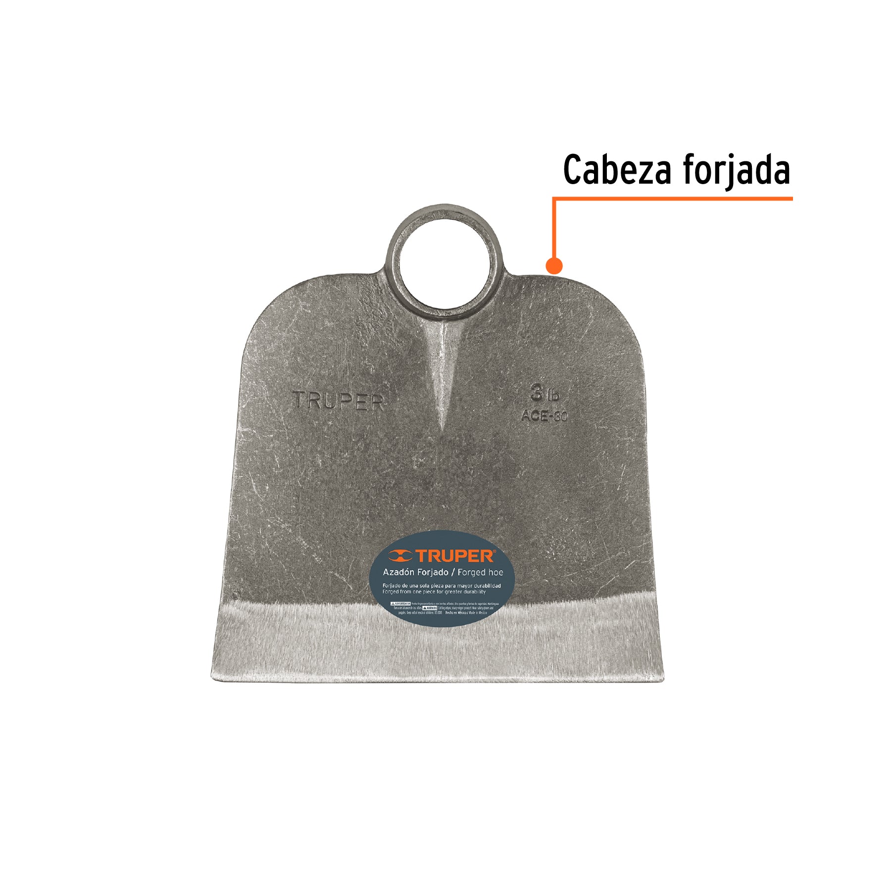 Azadón Centroamericano 3.0, lb sin mango, TRUPER