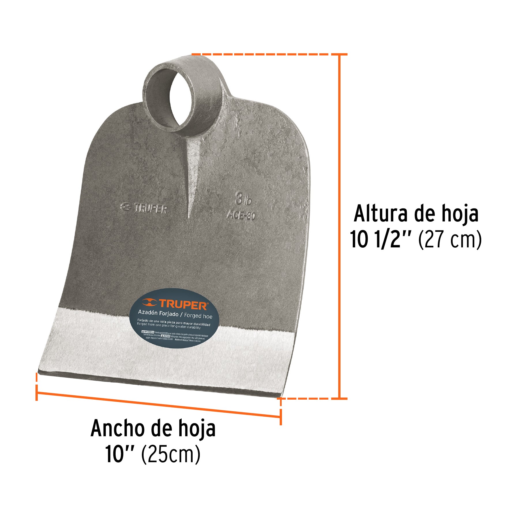 Azadón Centroamericano 3.0, lb sin mango, TRUPER