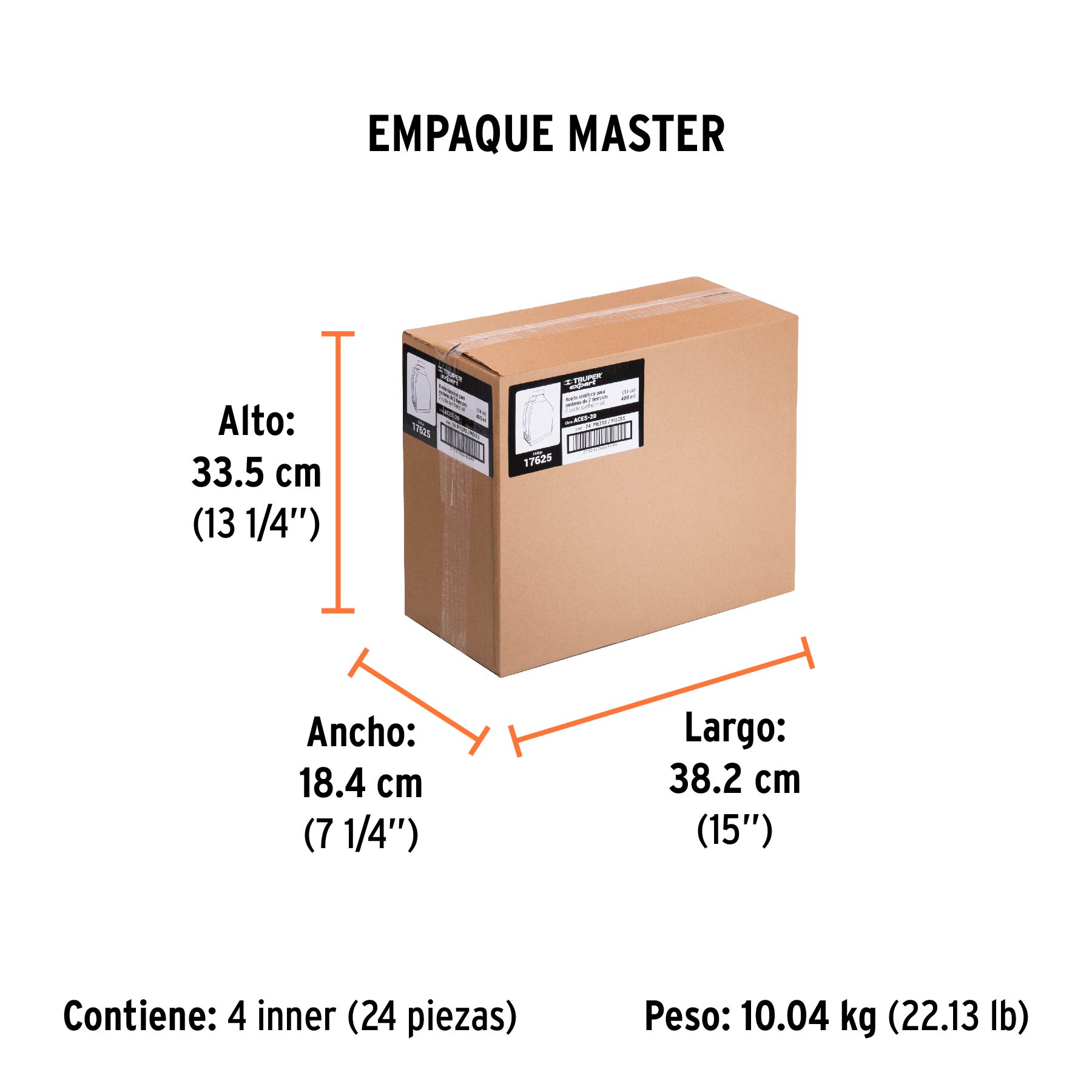Aceite sintético para motor de 2 tiempos, 400 ml - Empaque