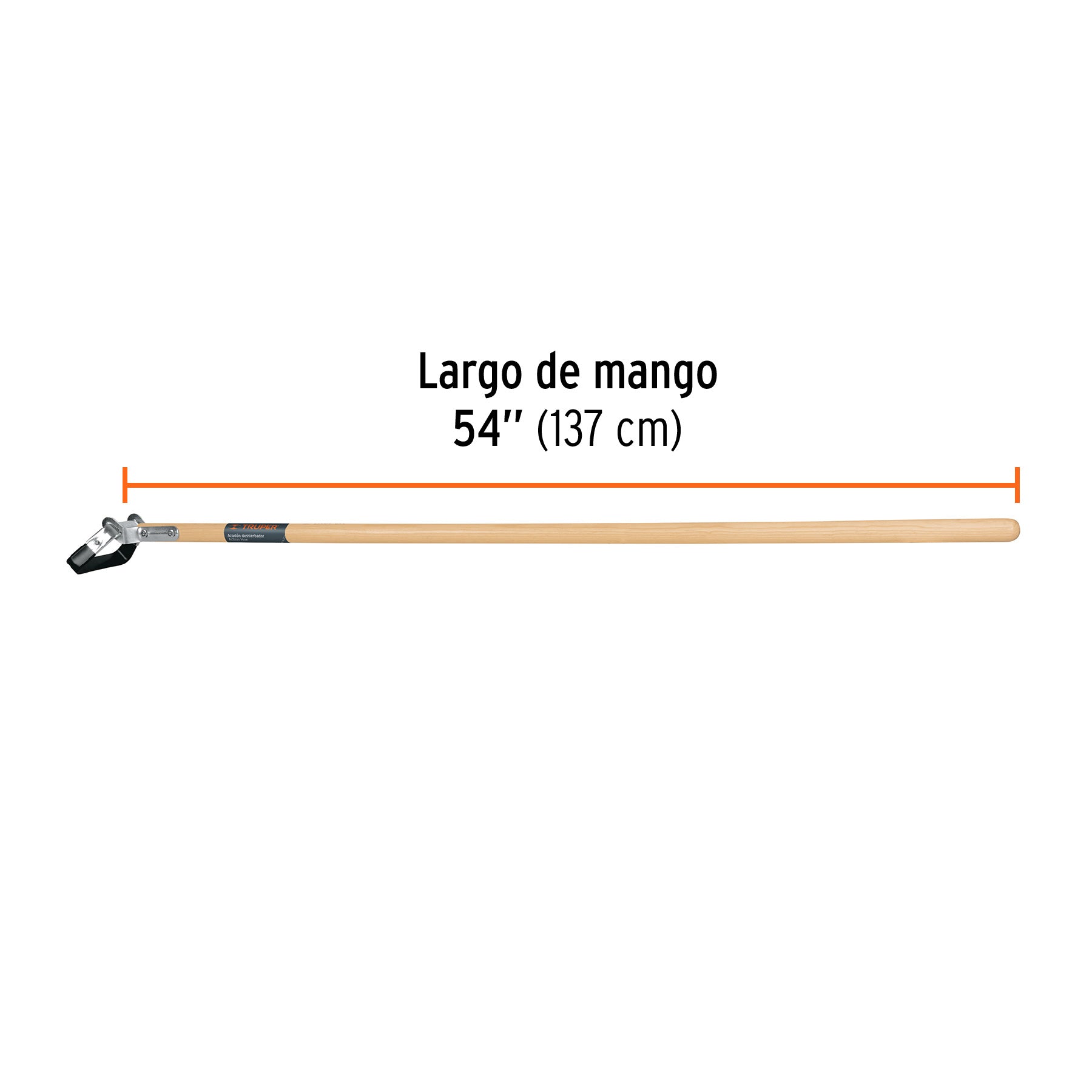 Deshierbador, mango de madera 54", TRUPER