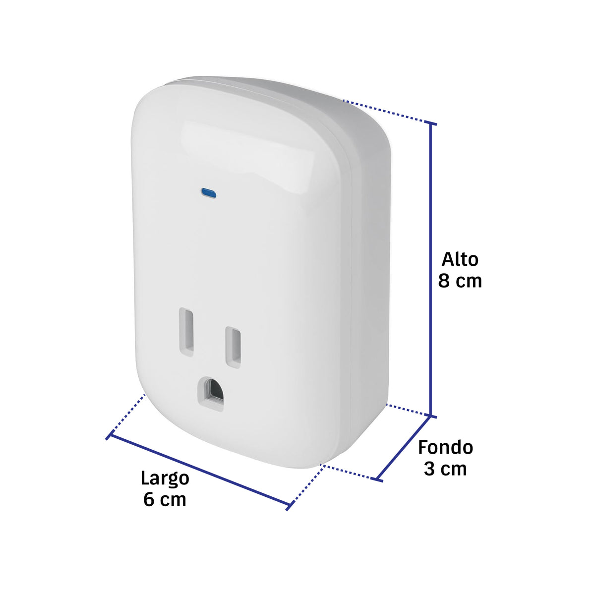 Adaptador con supresor de picos 1470 Joules, VOLTECK