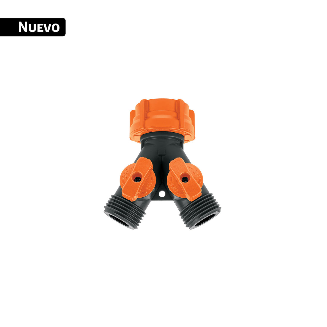 Conector "Y" 3/4" plástico con tuerca móvil p/manguera