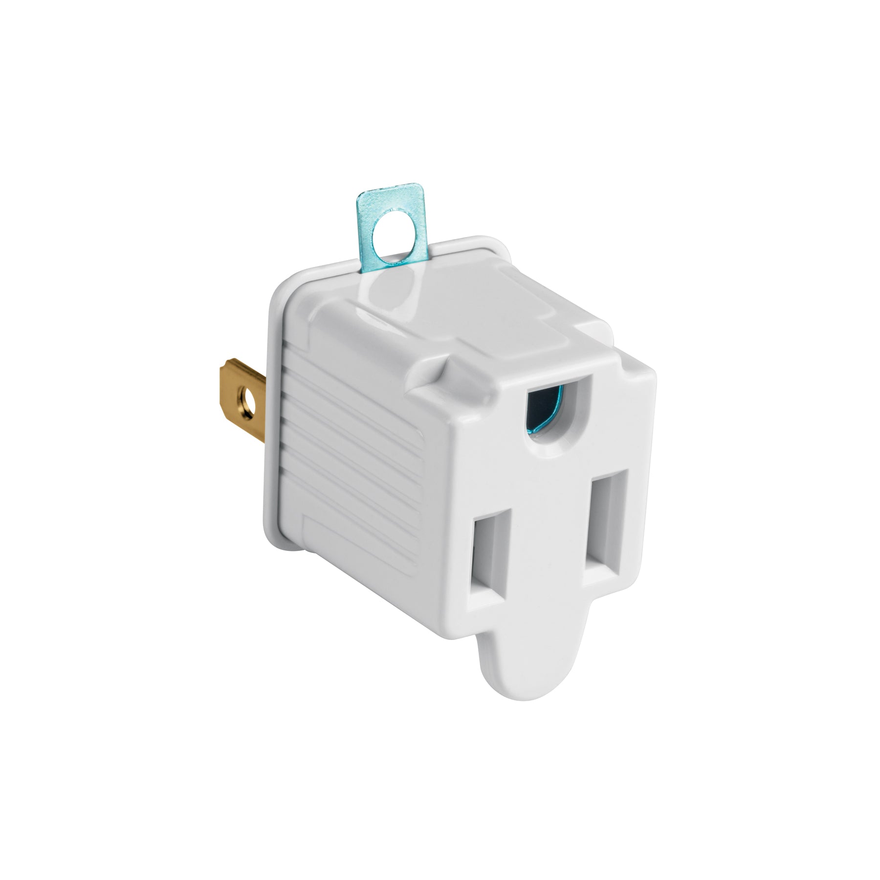 Bolsa con 2 adaptadores 3 a 2 blancos, VOLTECK