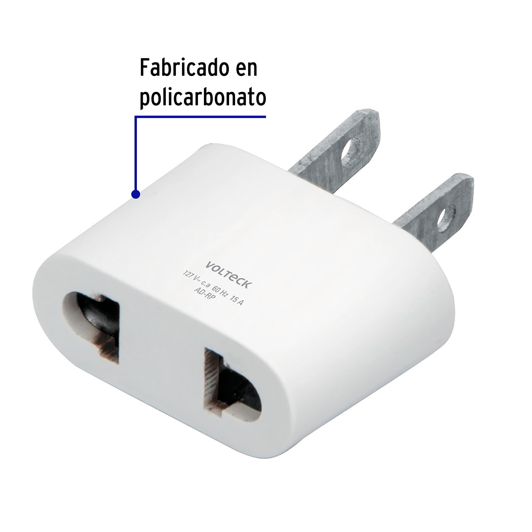 Adaptador barra redonda a plana, VOLTECK