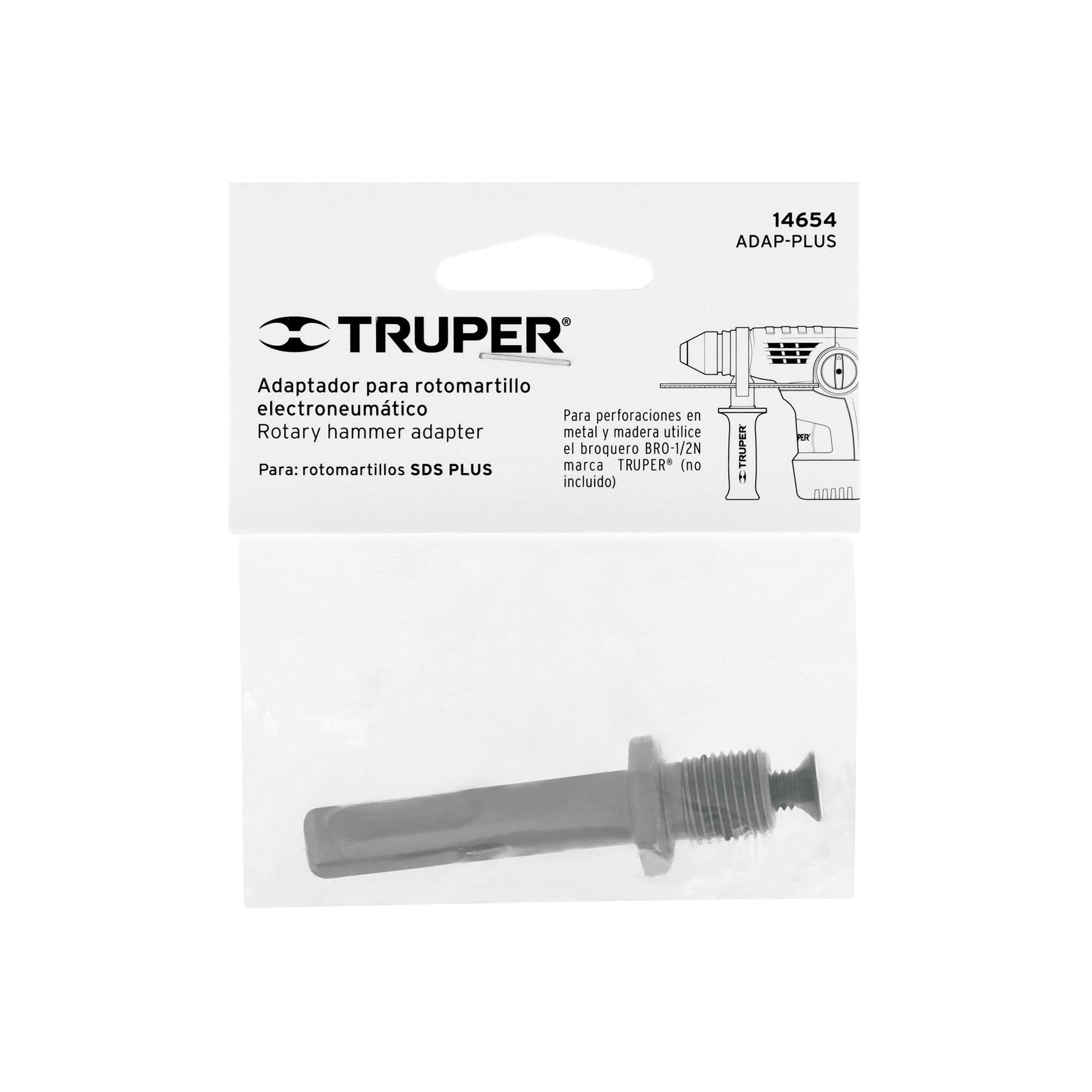 Adaptador SDS Plus para broquero de 1/2", TRUPER