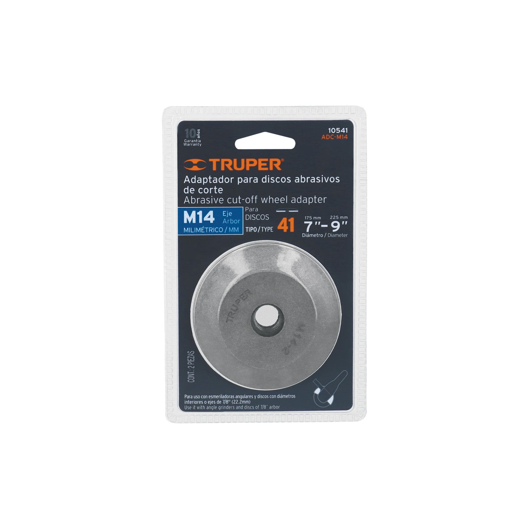 Adaptador para discos abrasivos 7" a 9", tipo 41, M14-2 mm