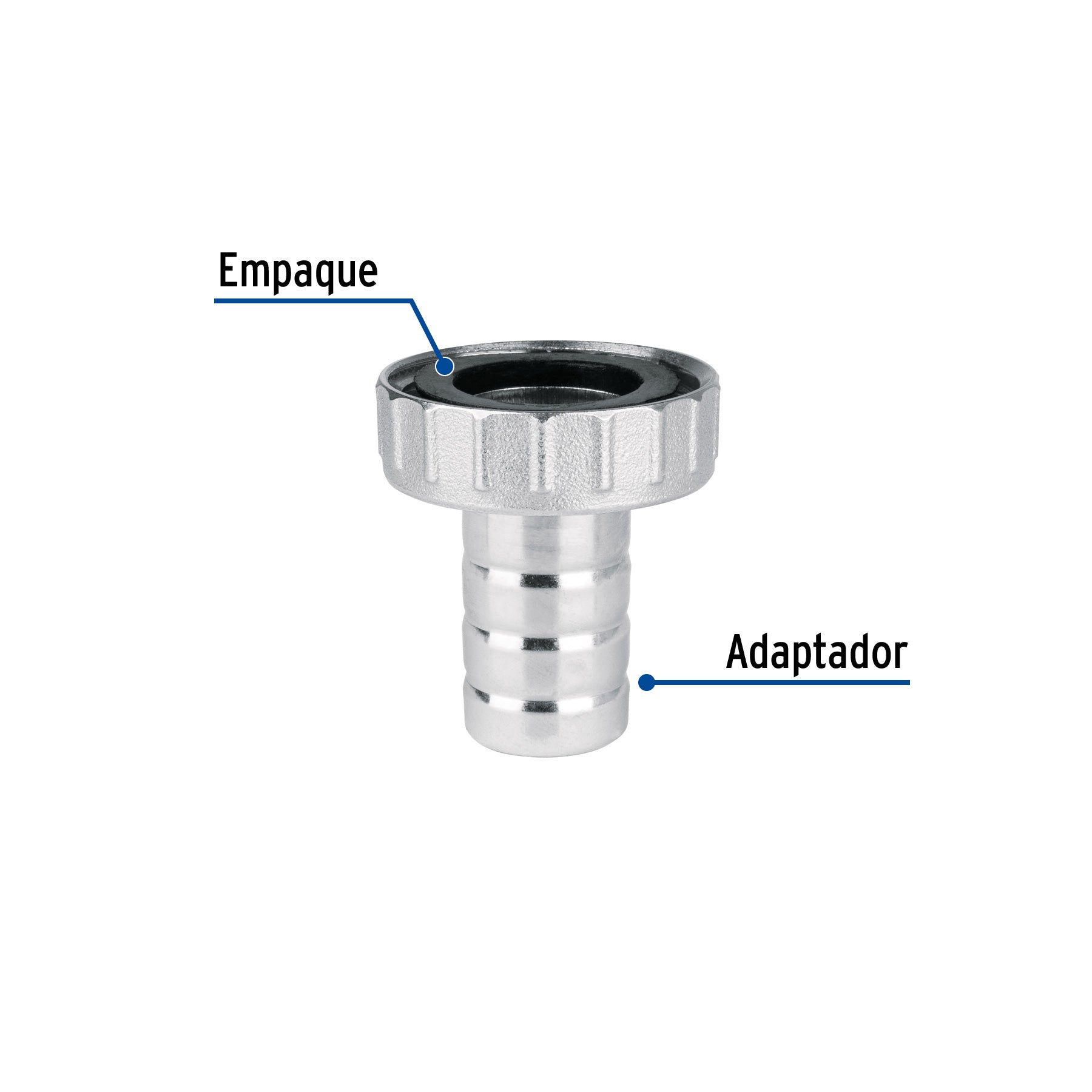 Adaptador de latón 1/2" para manguera, FOSET