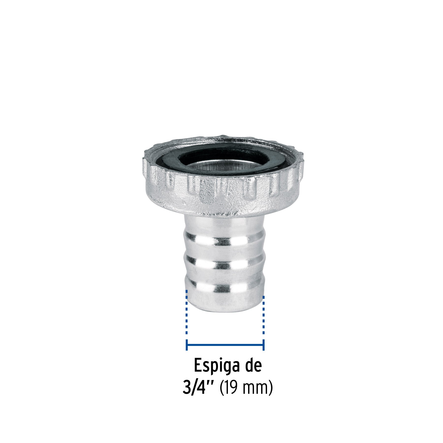 Adaptador metálico 1/2" para manguera, FOSET