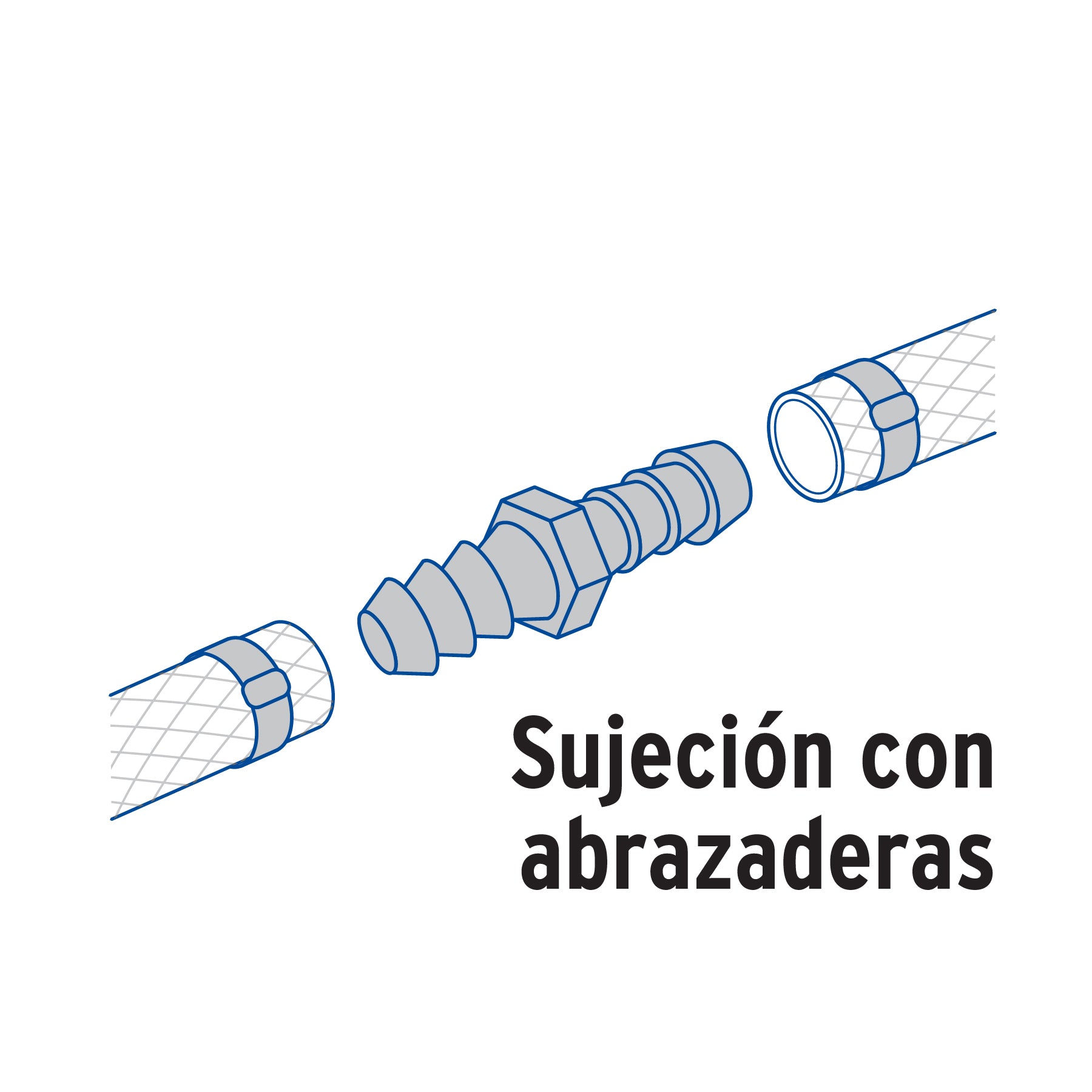 Cople inserción de latón 1" para manguera, FOSET