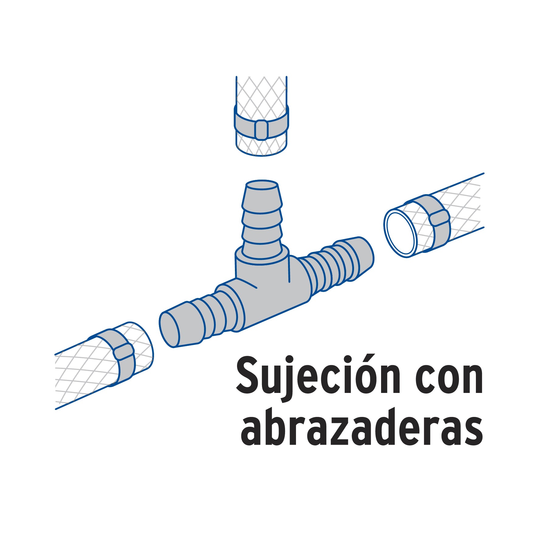 Tee inserción macho latón 3/4" para manguera, FOSET