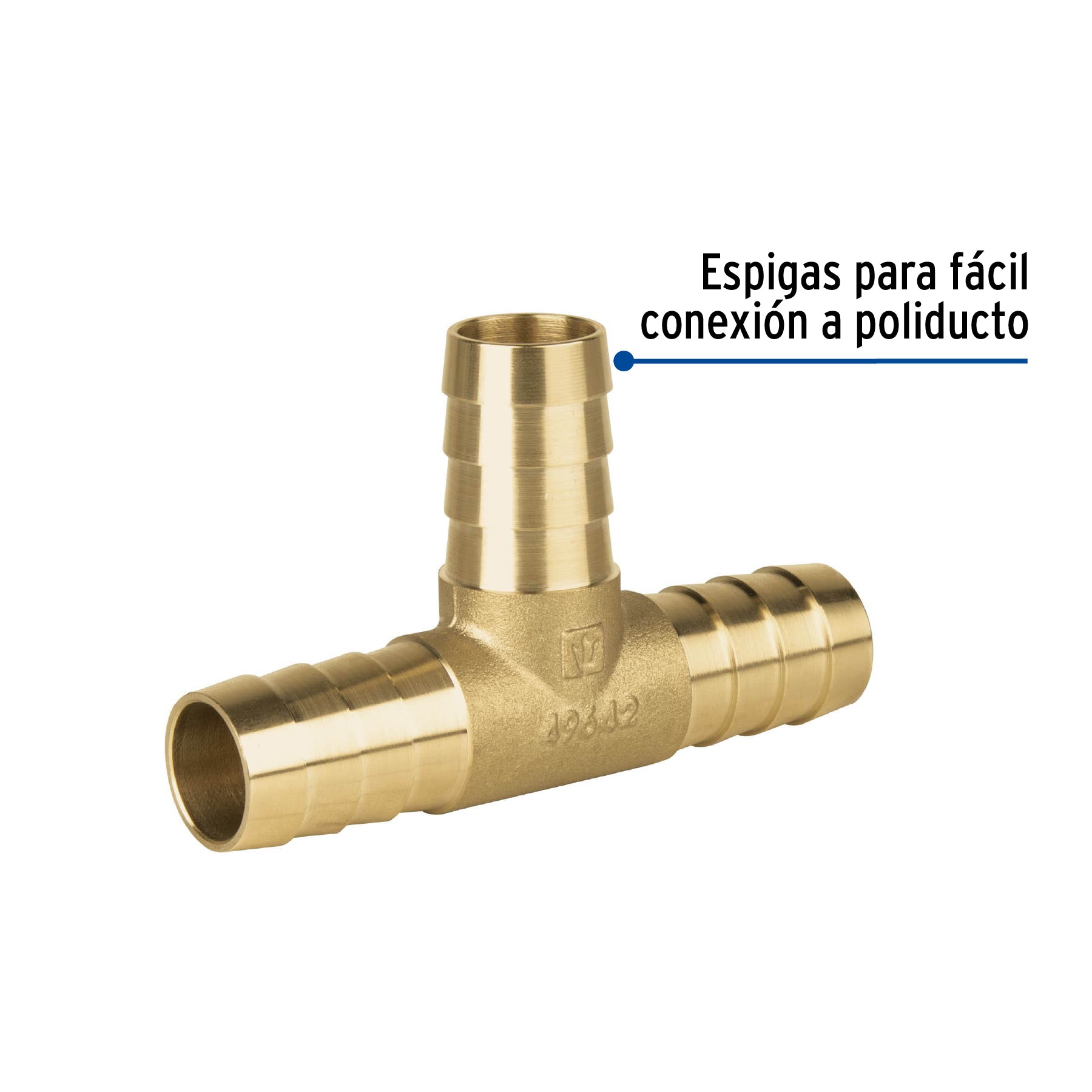 Tee inserción macho latón 3/4" para manguera, FOSET