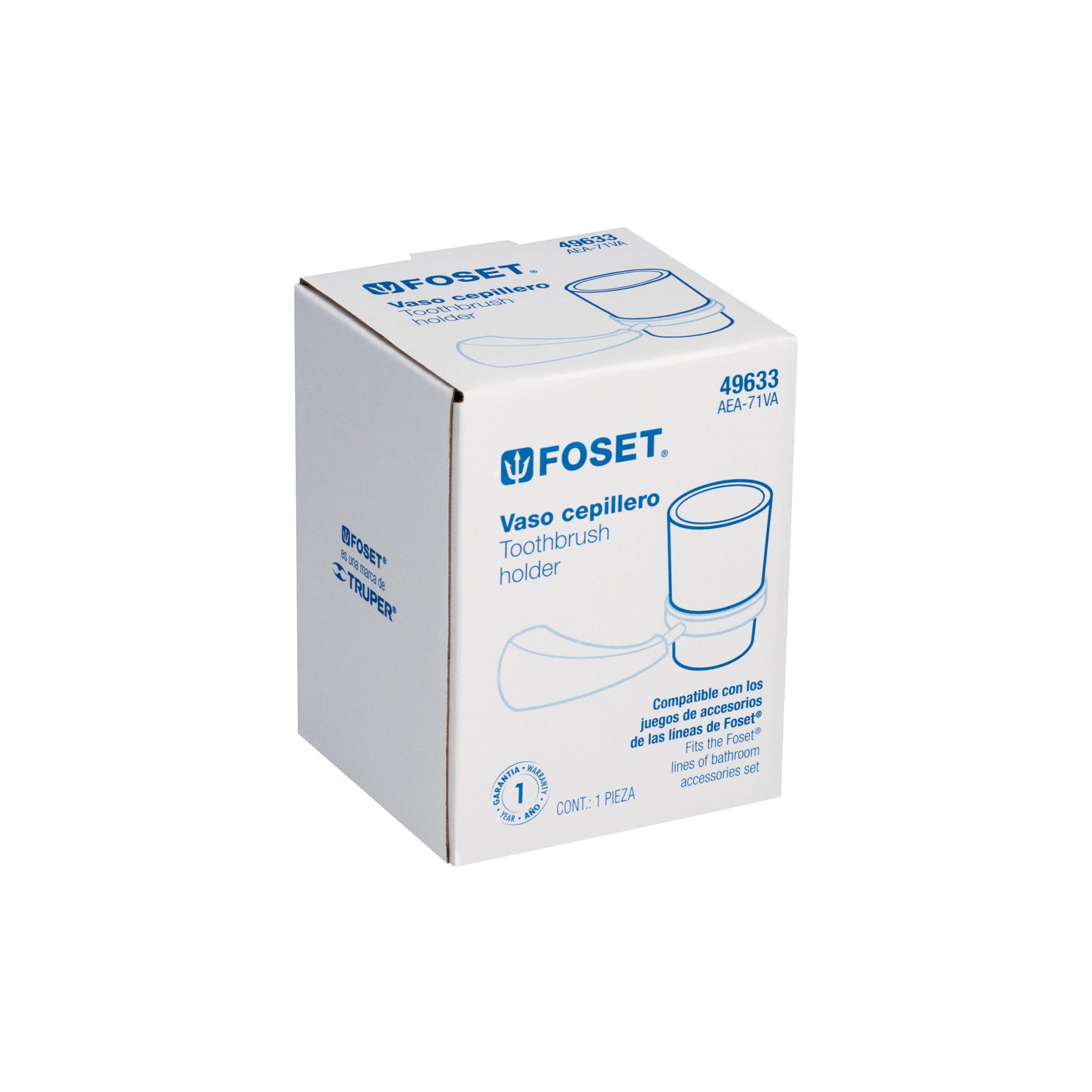 Vaso de vidrio de repuesto para portavaso, FOSET AERO