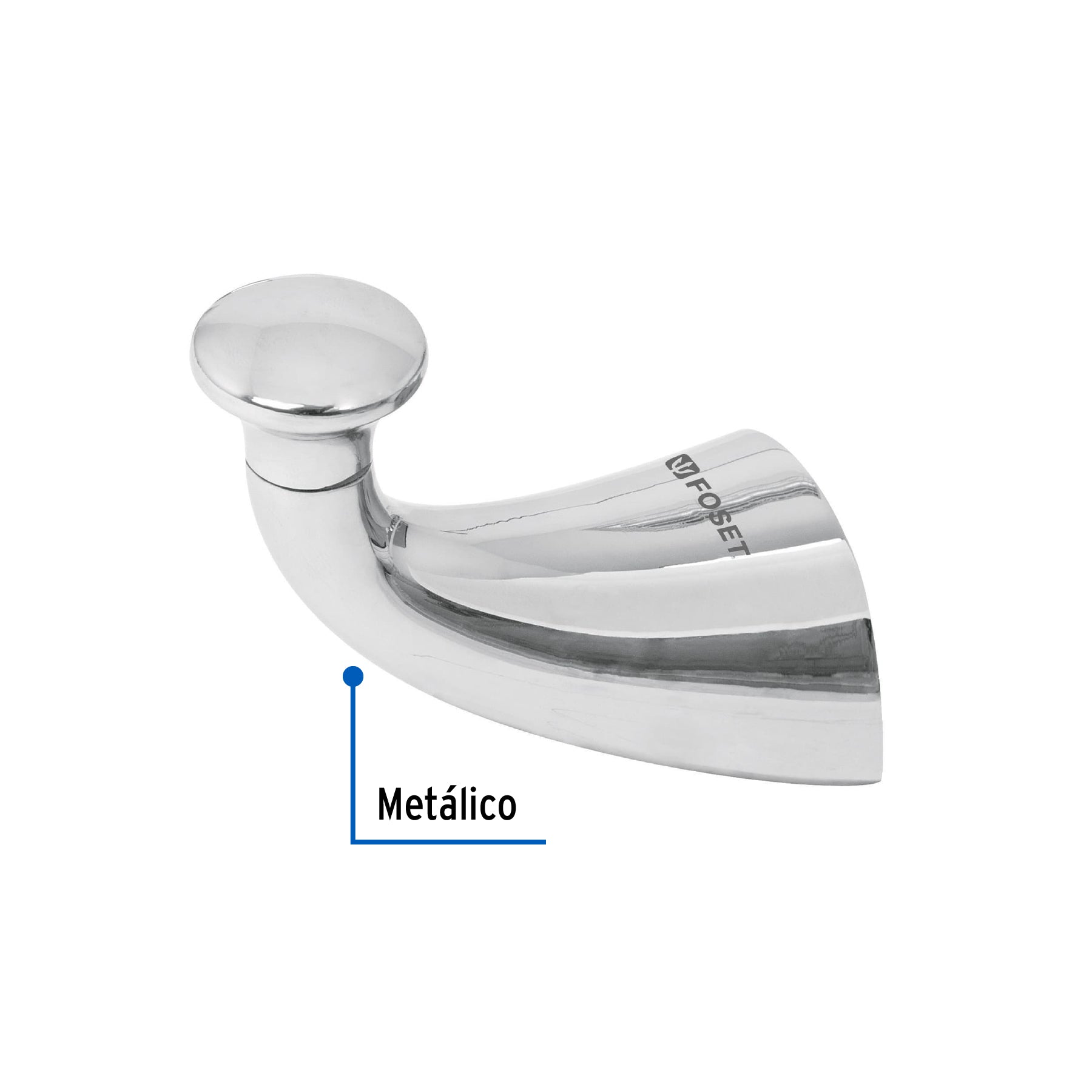 Gancho sencillo metálico para toalla, FOSET AERO