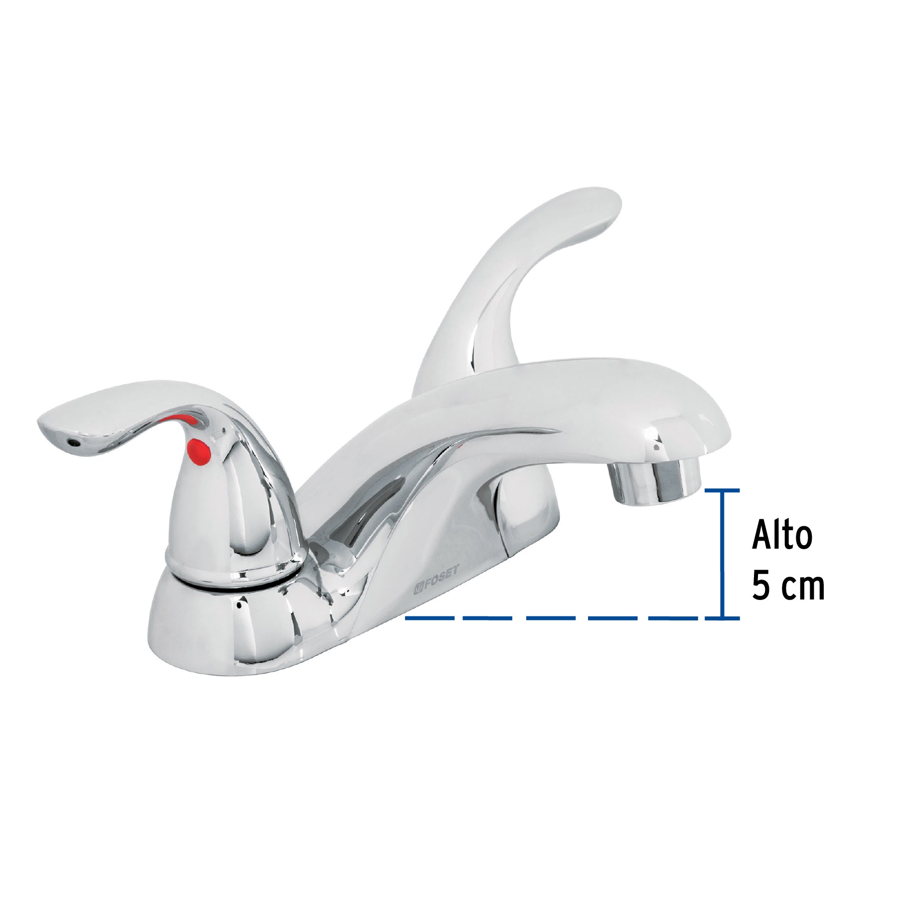 Mezcladora 4" nariz larga para lavabo, FOSET AERO