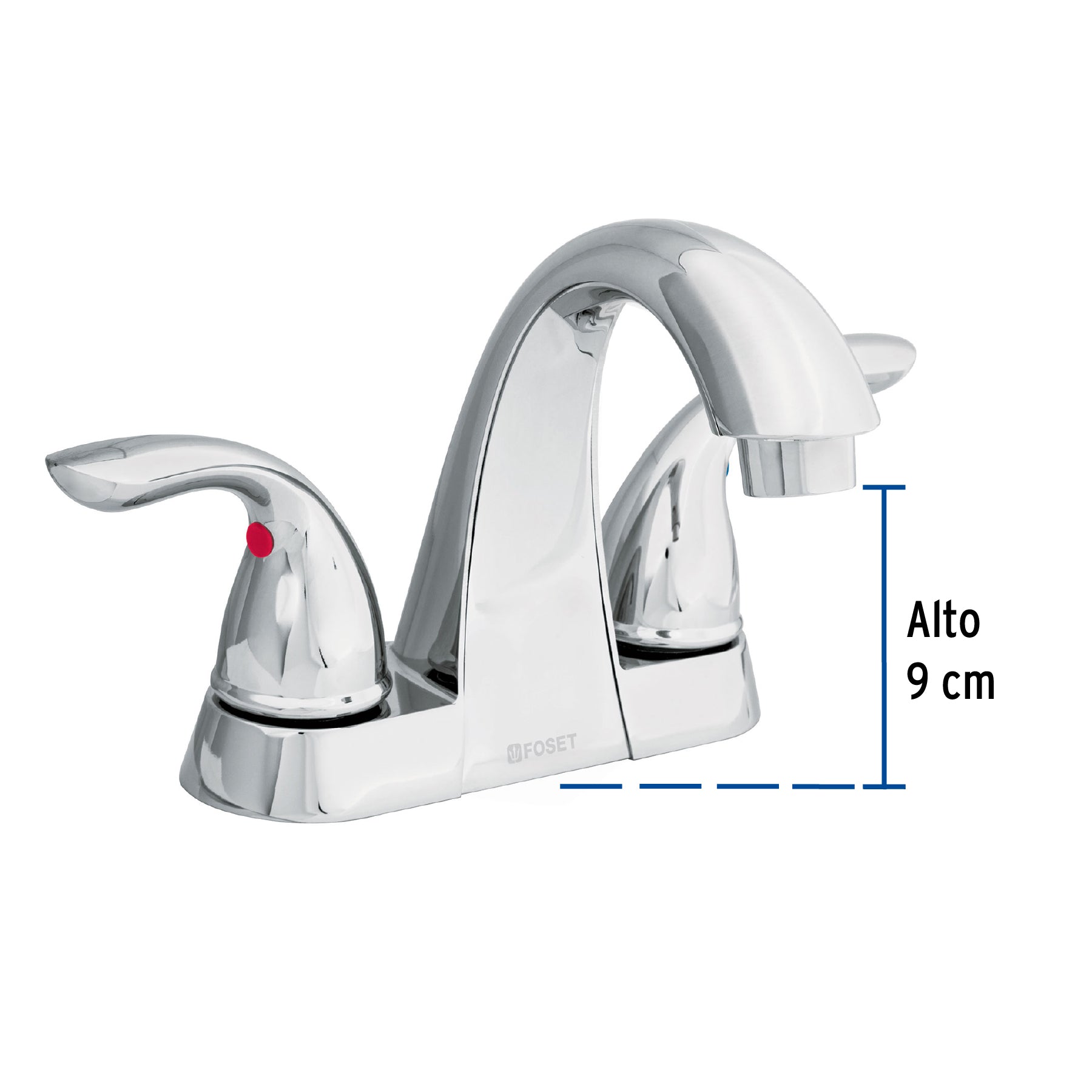 Mezcladora 4" cuello alto para lavabo, FOSET AERO