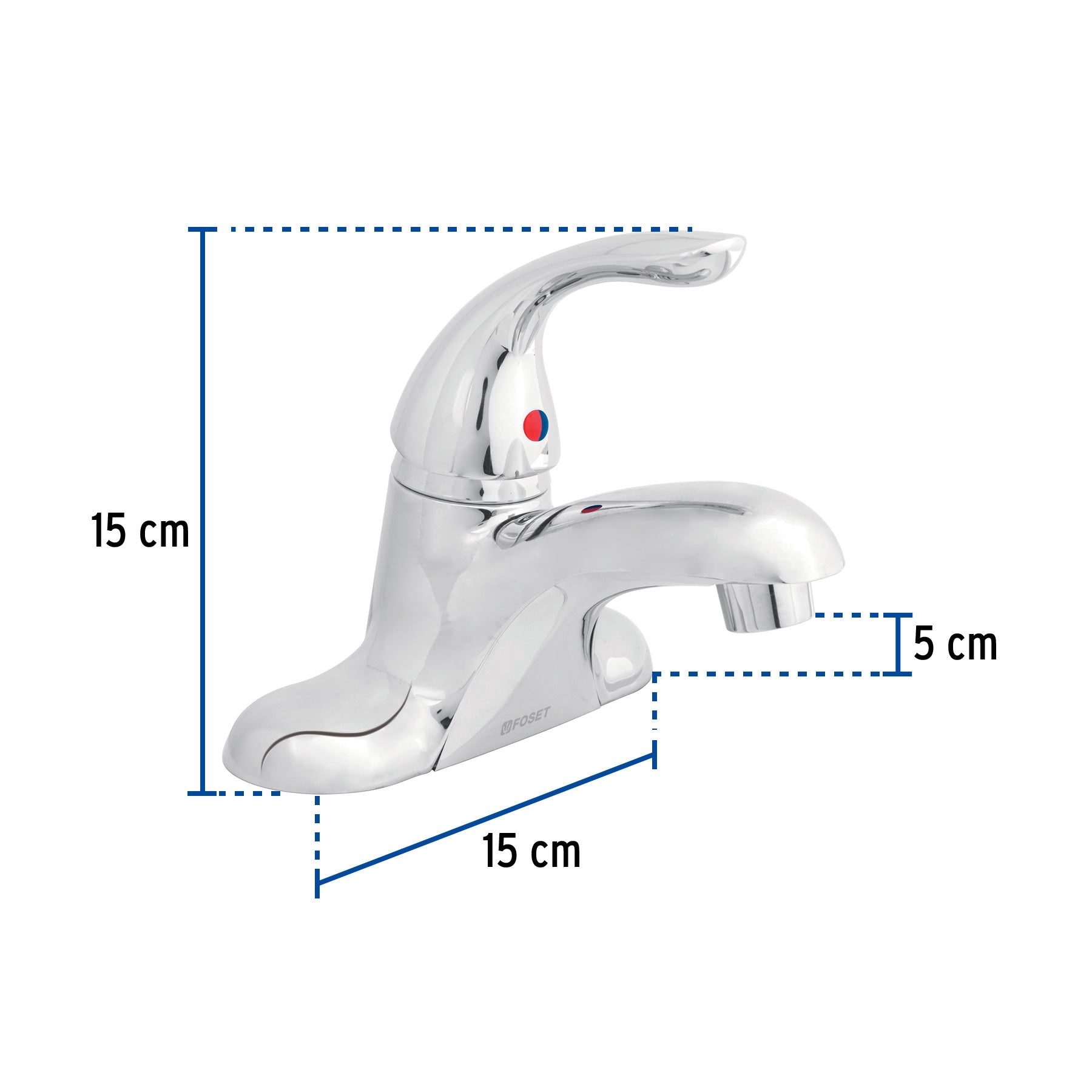 Monomando 4" para lavabo, FOSET AERO