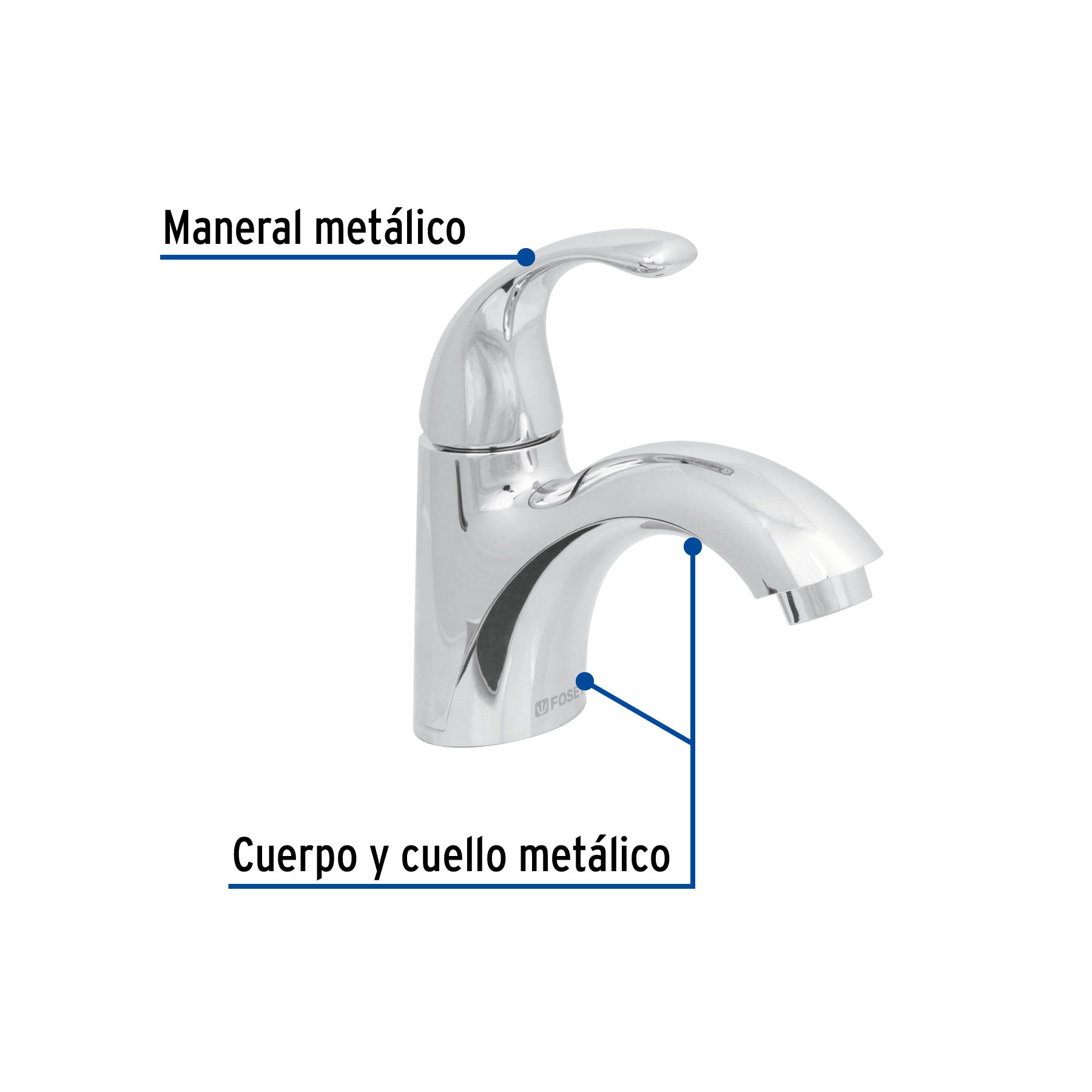 Monomando corto para lavabo, FOSET AERO
