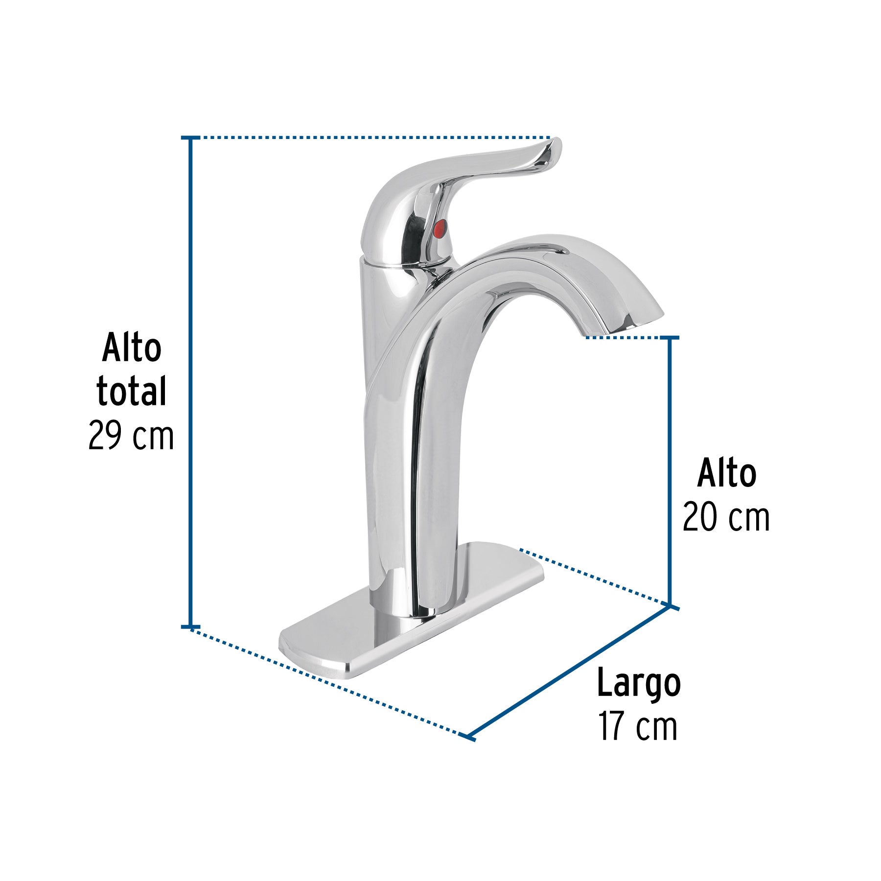 Monomando alto lavabo, cromo, FOSET AERO