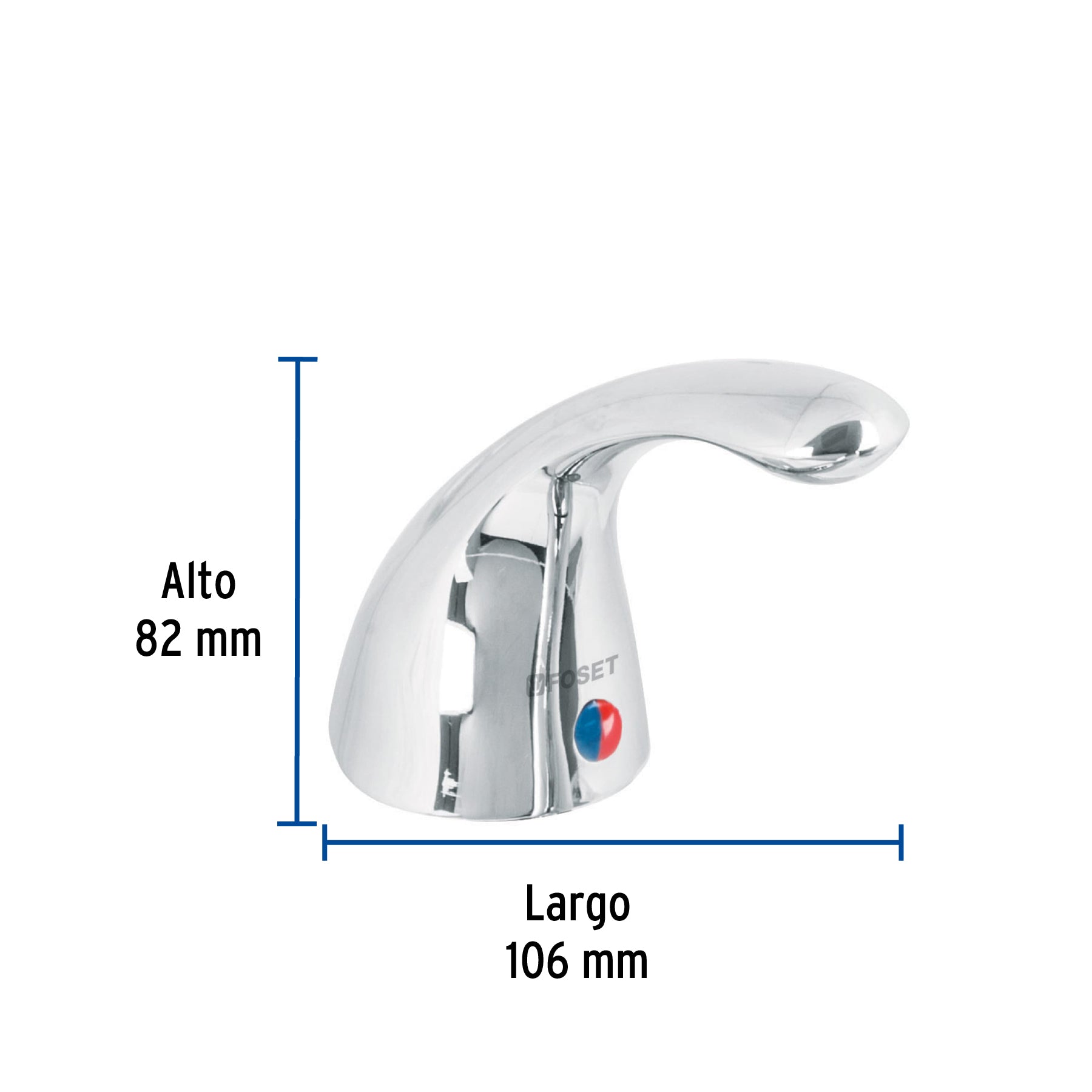 Maneral palanca para monomando fregadero AEF-83, cromo, AERO