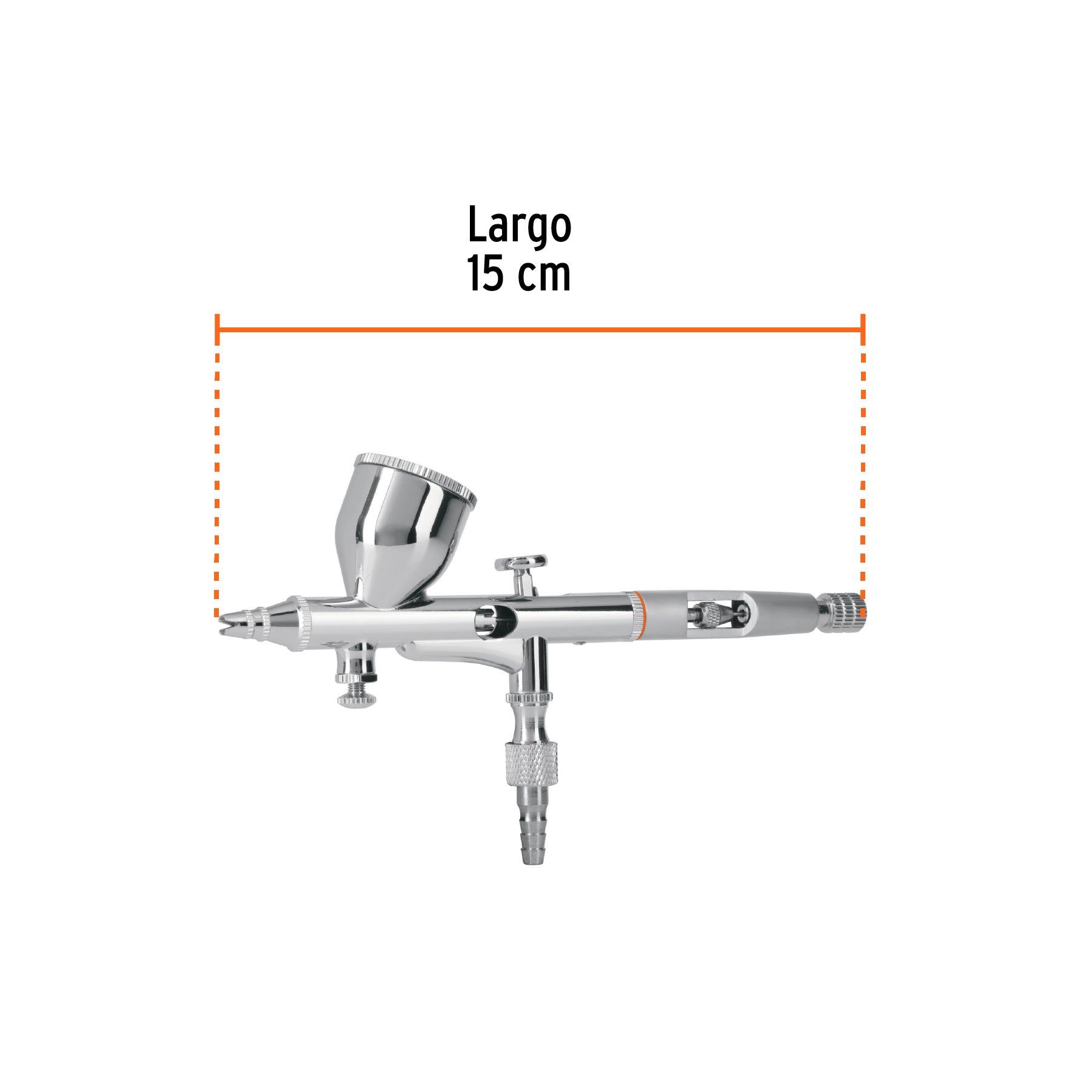 Pistola aerográfica de gravedad con vaso fijo, TRUPER
