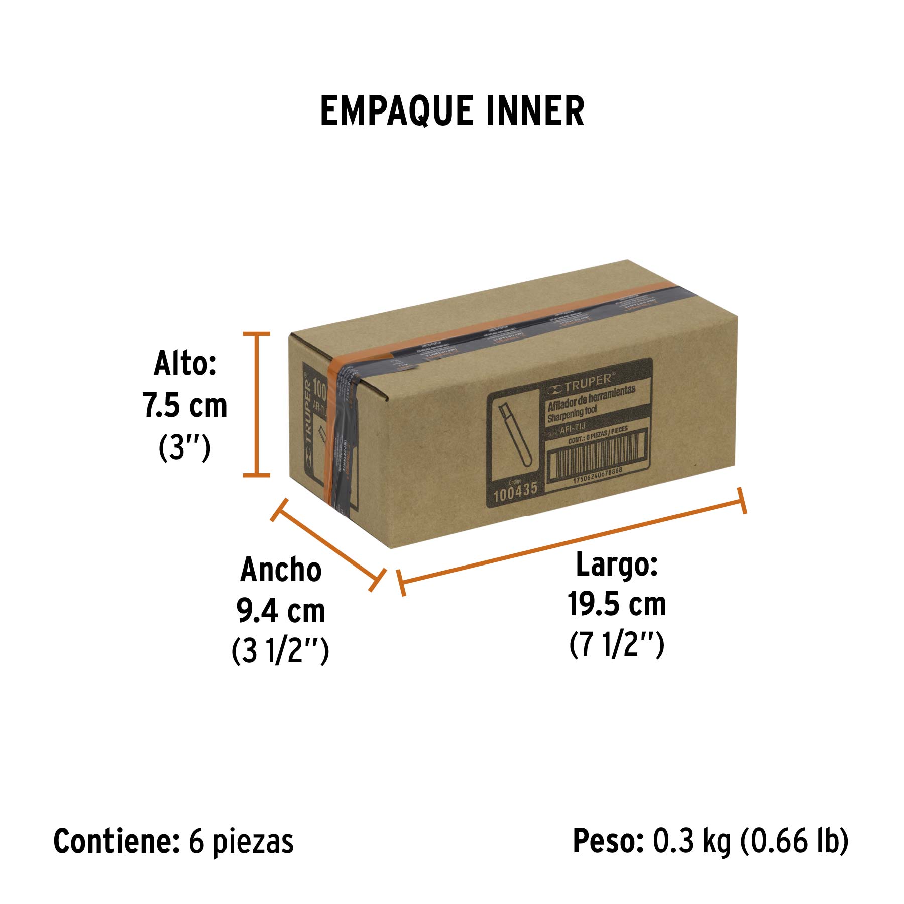 Afilador para herramientas de corte, TRUPER - Empaque