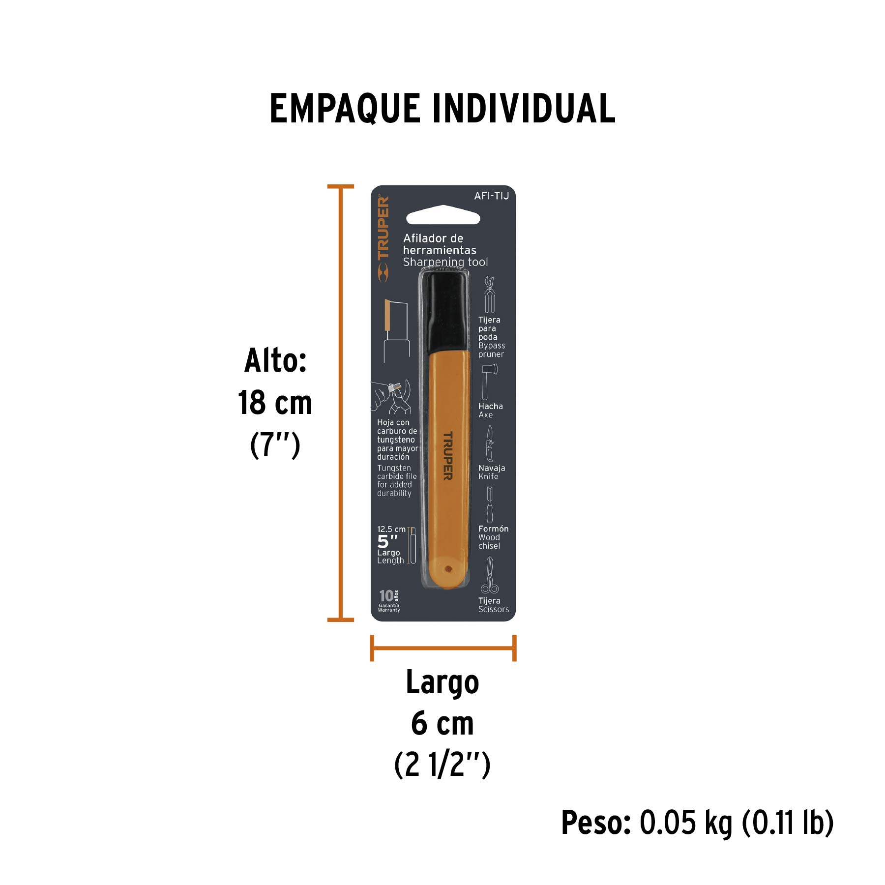 Afilador para herramientas de corte, TRUPER - Empaque