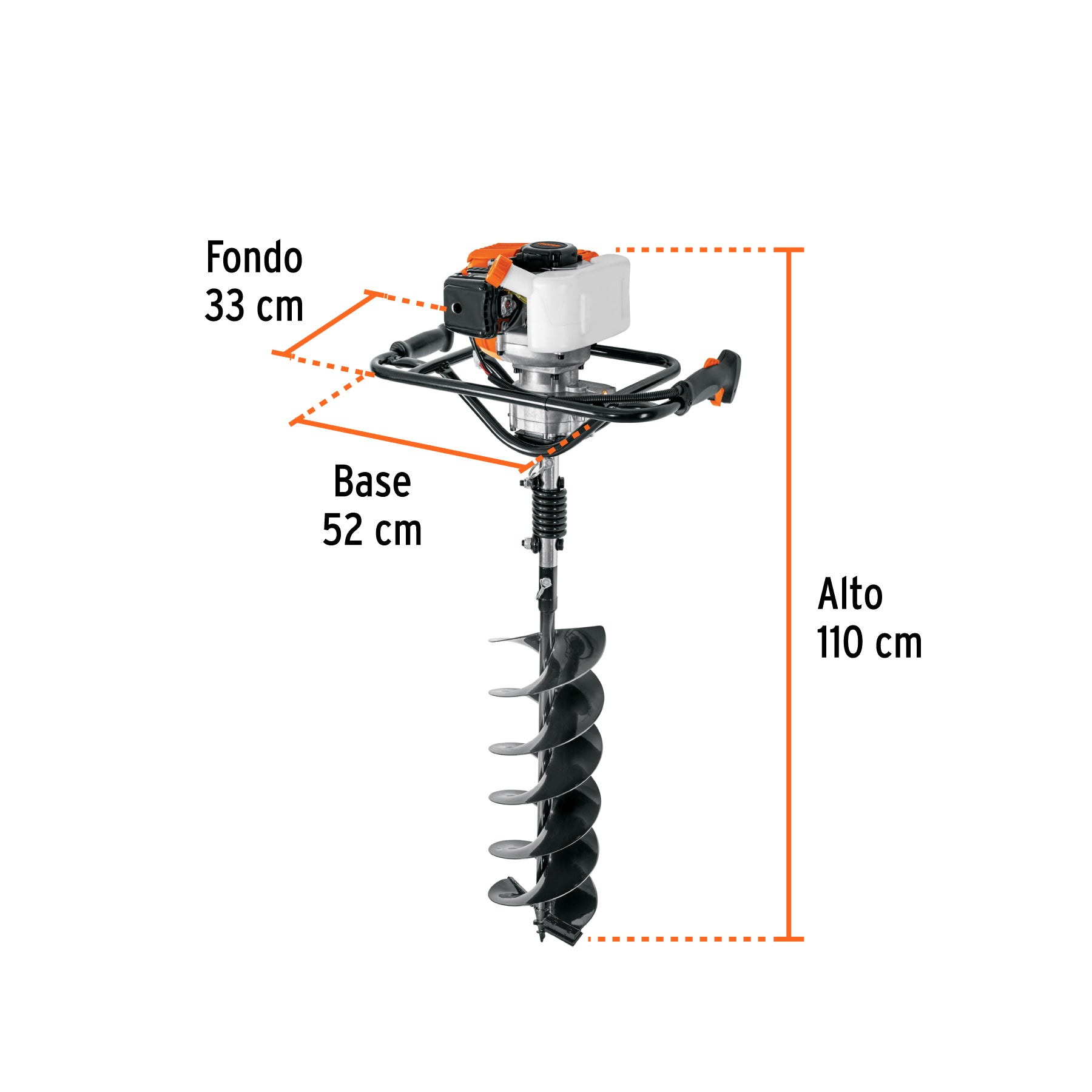 Ahoyadora/motoperforadora a gasolina 52 cc, TRUPER