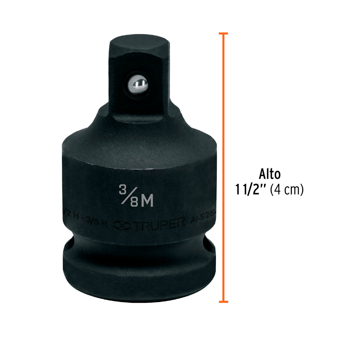 Adaptador de impacto 1/2" (H) x 3/8" (M), TRUPER