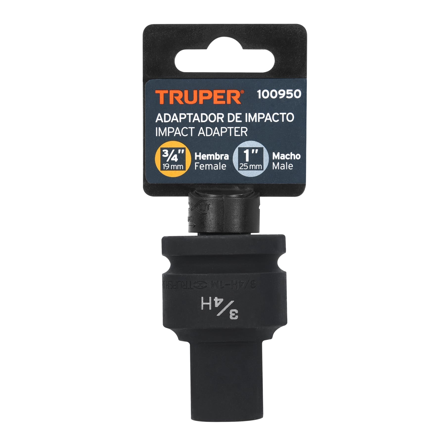 Adaptador de Impacto 3/4" (H) x 1" (M), TRUPER