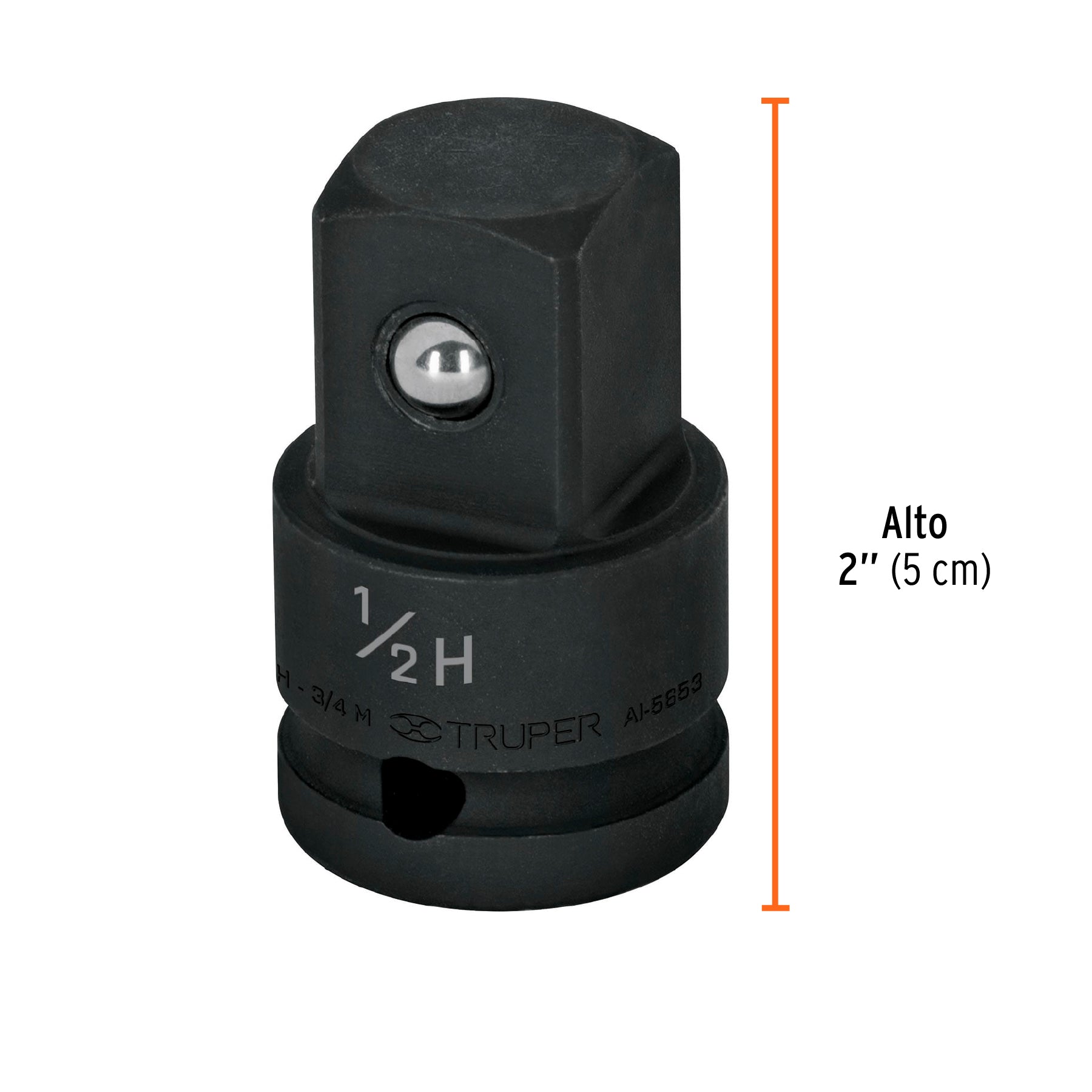Adaptador de impacto 1/2" (H) x 3/4" (M), TRUPER
