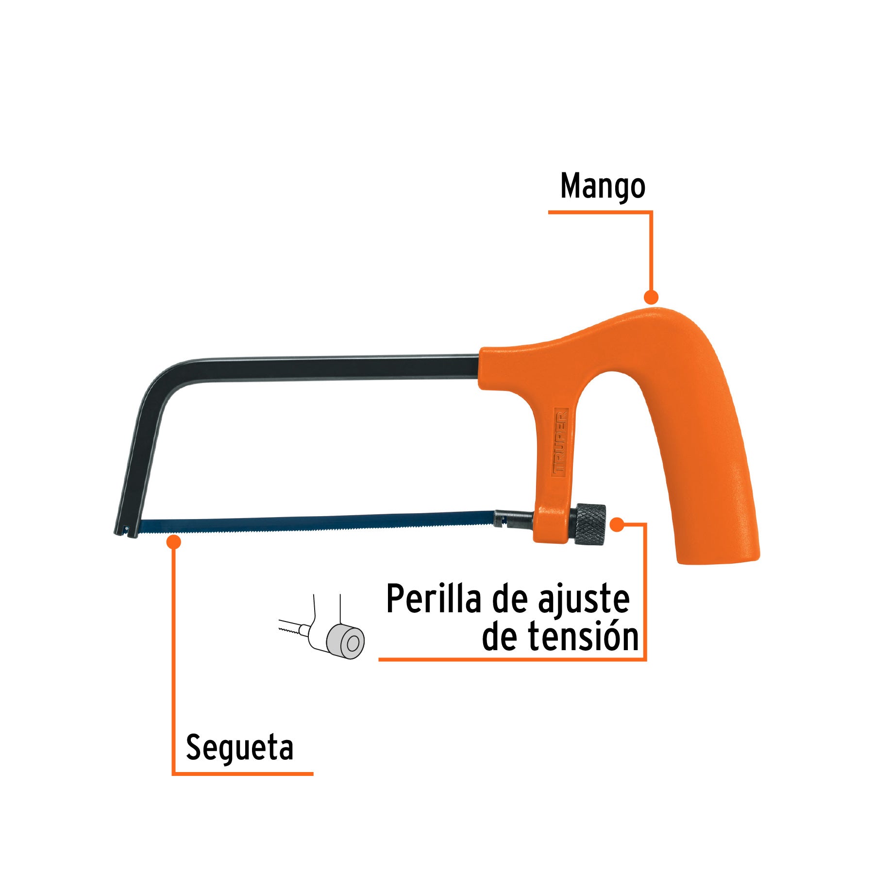 Arco junior 6" para segueta, TRUPER