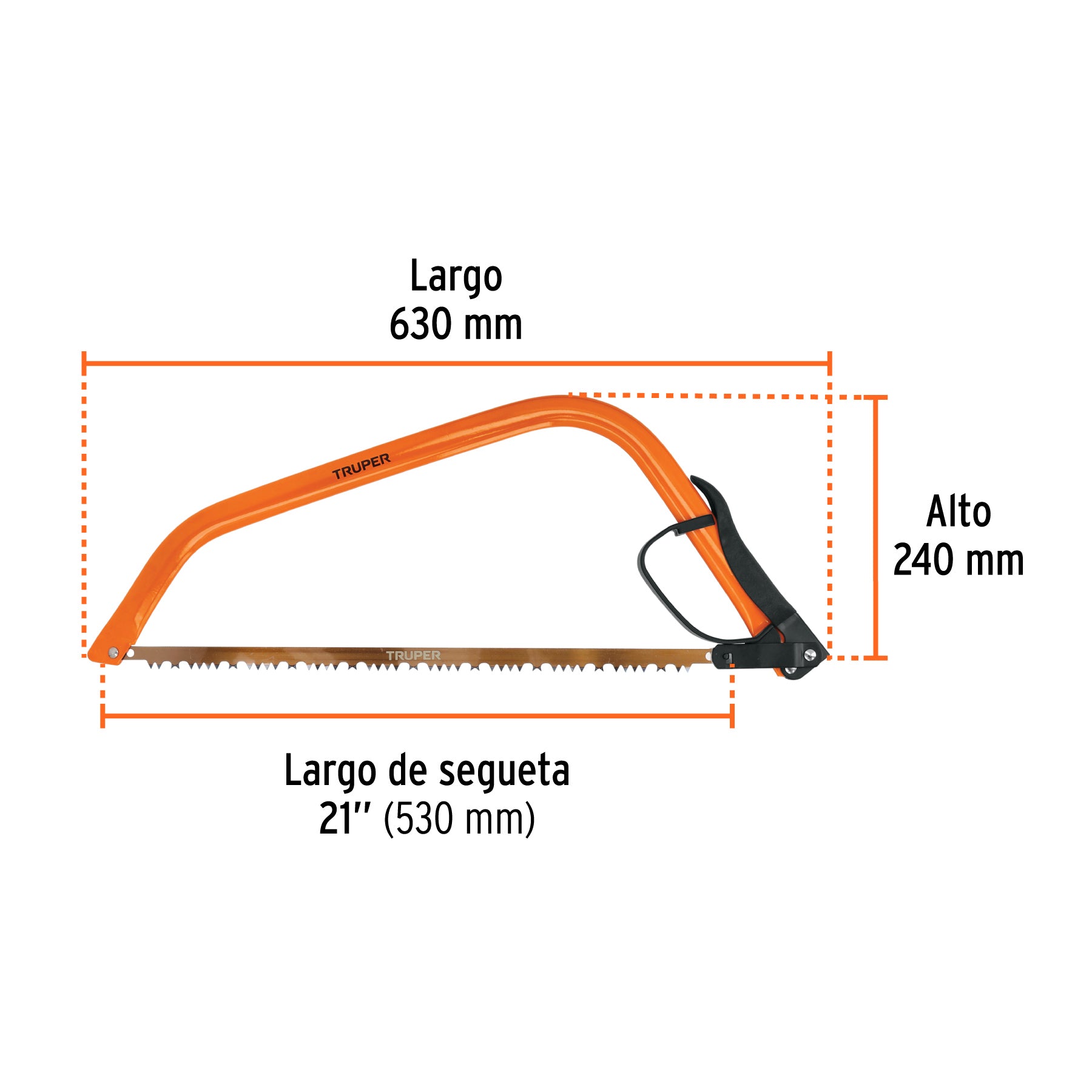 Arco jardinero tubular de 21", TRUPER