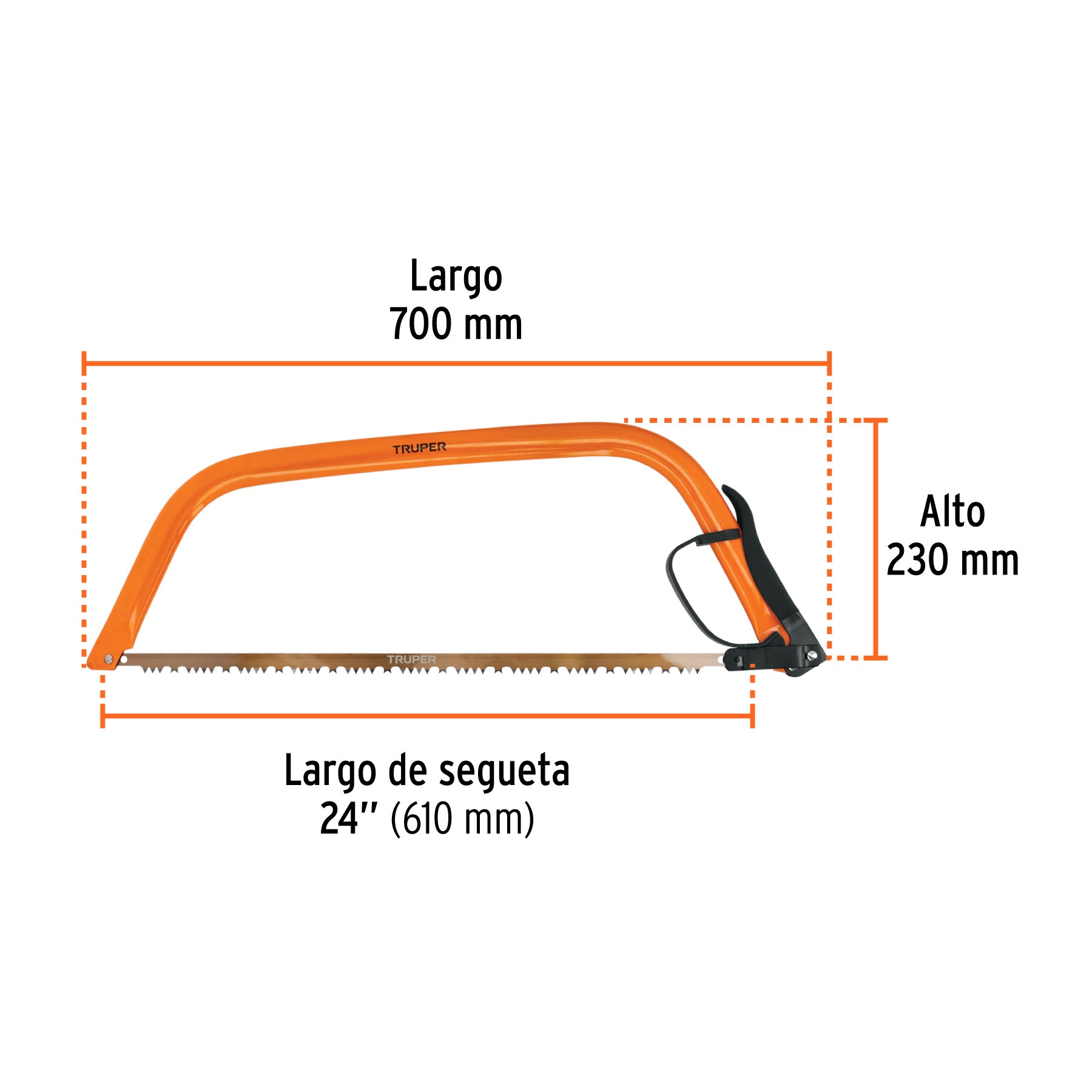 Arco jardinero tubular de 24", TRUPER