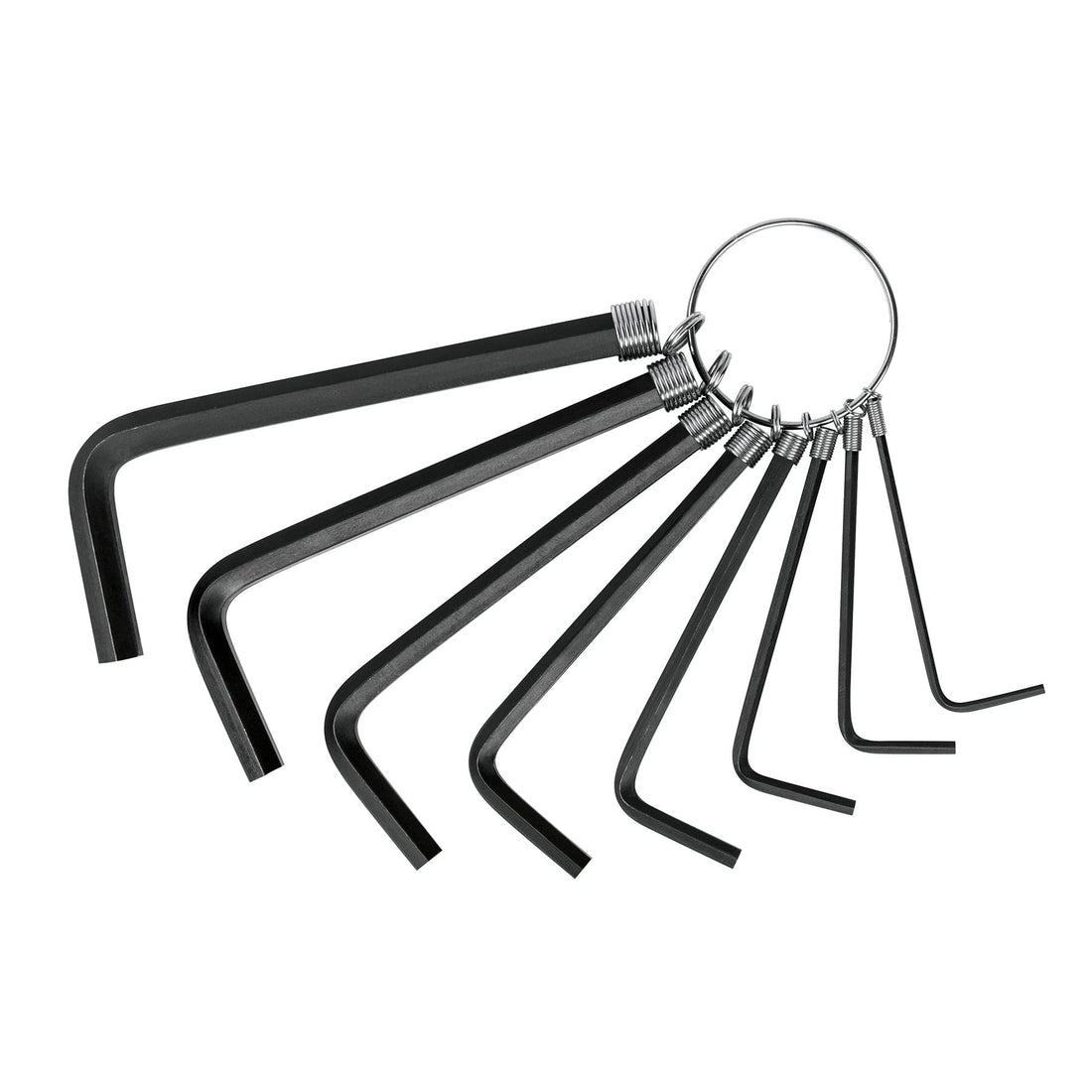 Juego de 8 llaves hexagonales mm, tipo llavero, PRETUL